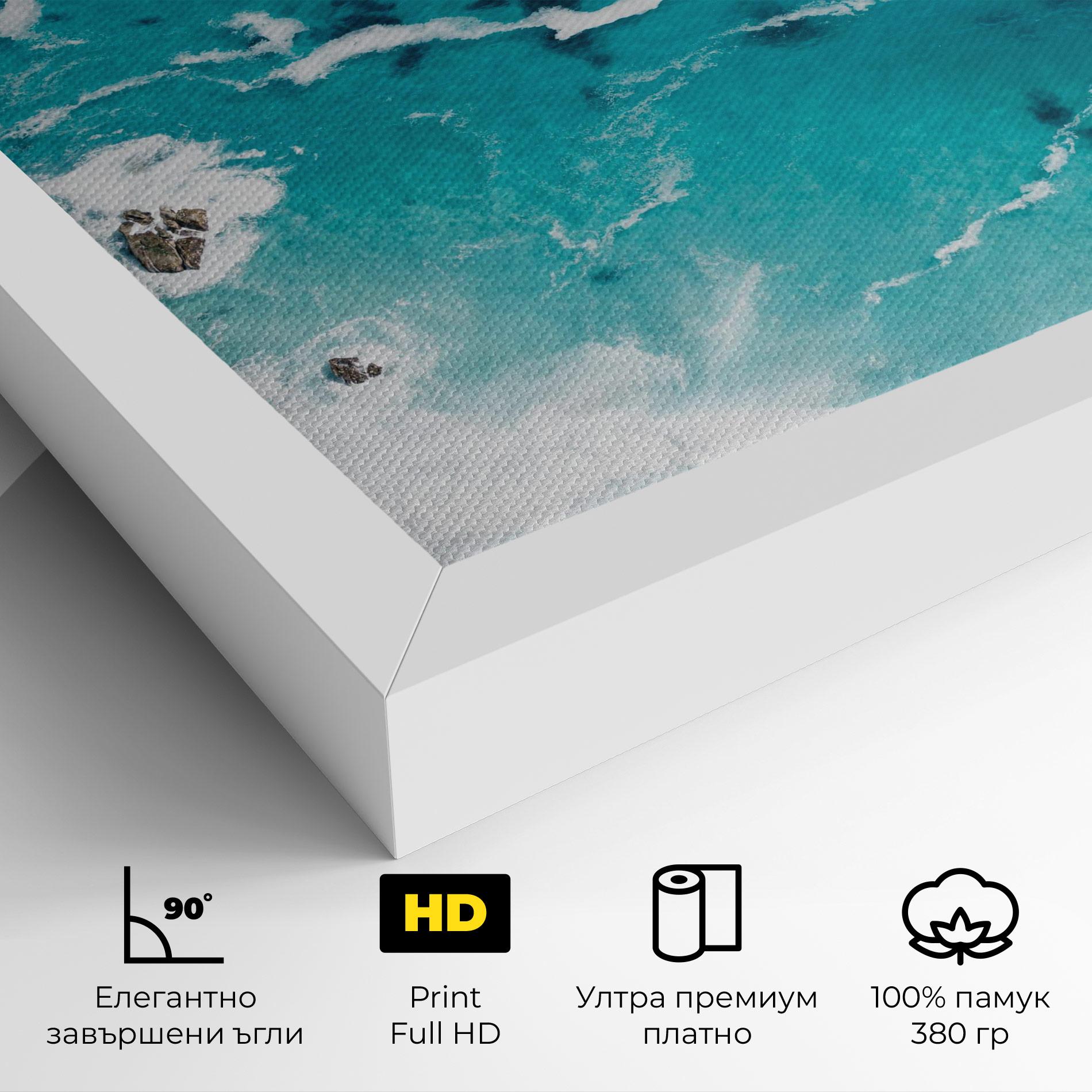 Картина на платно Blue Water Beach mockup 4