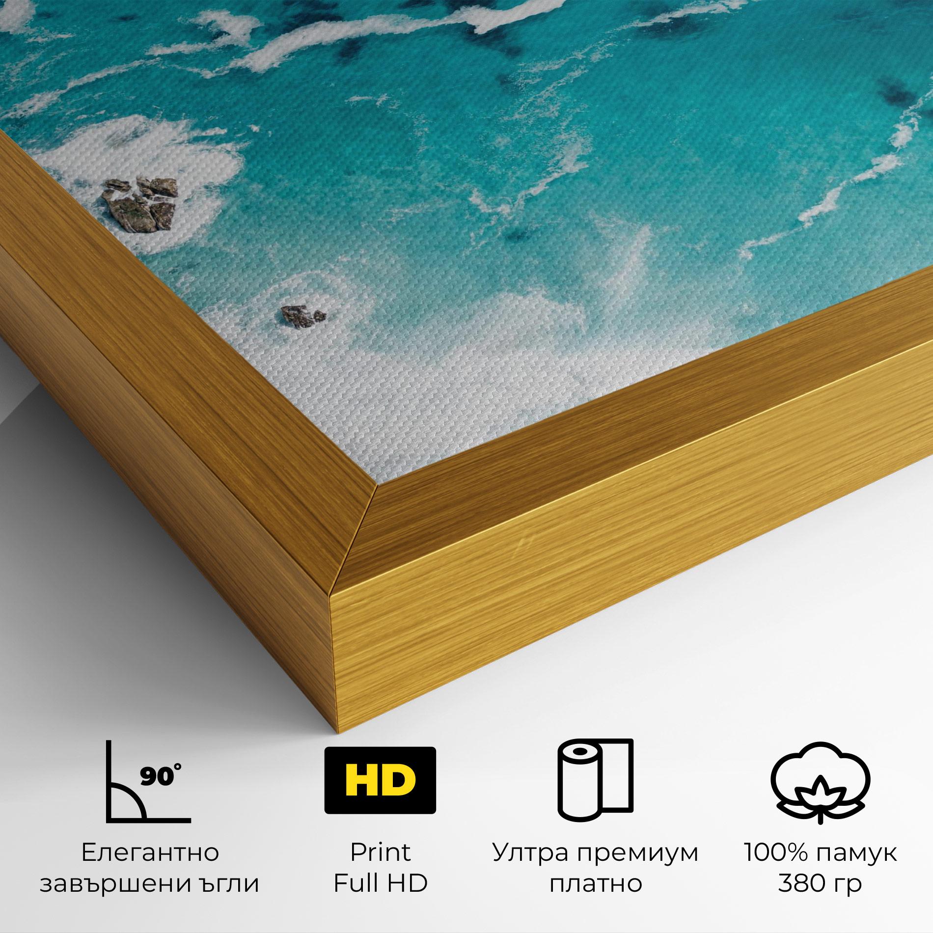 Картина на платно Blue Water Beach mockup 4