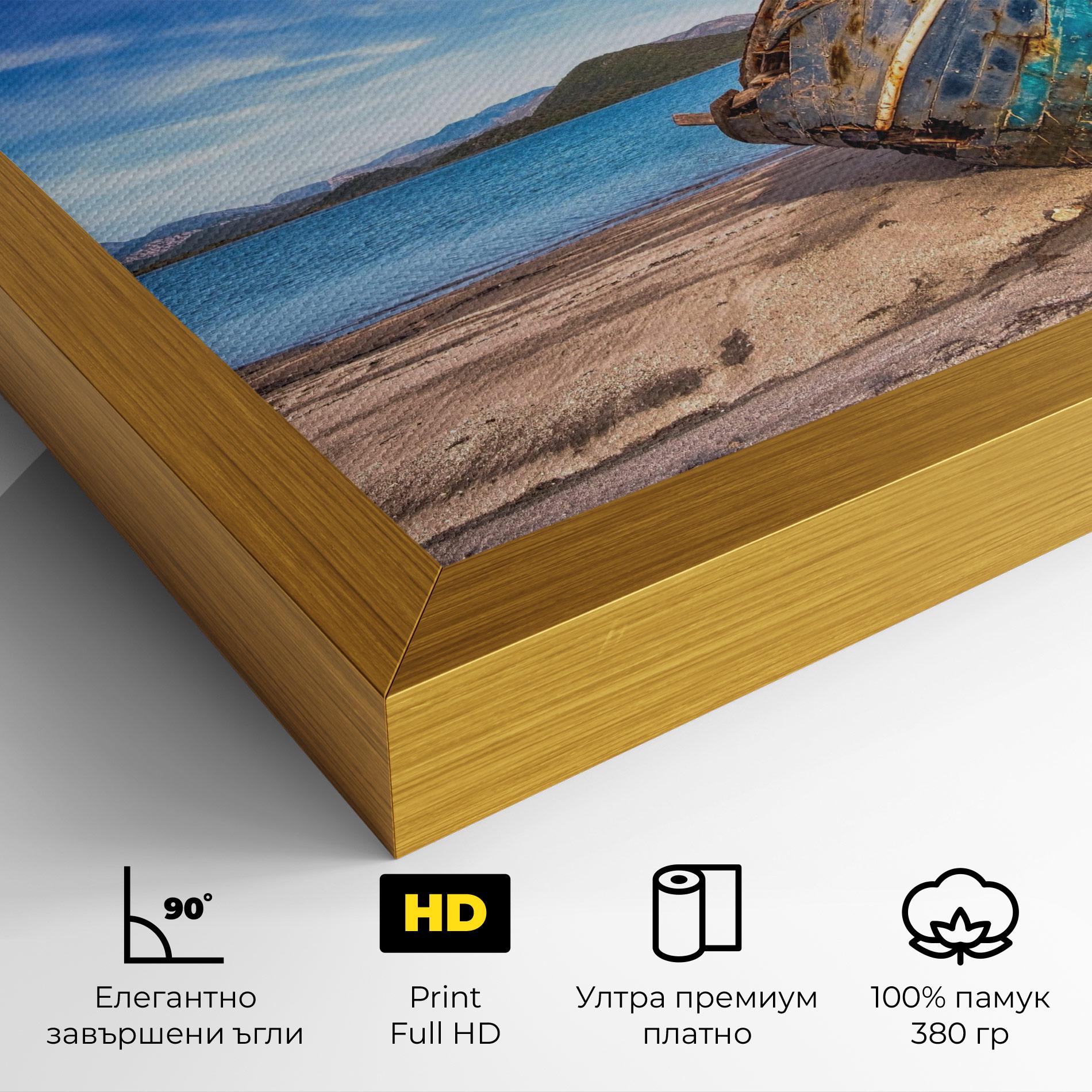 Картина на платно Boat Blue Sky mockup 4