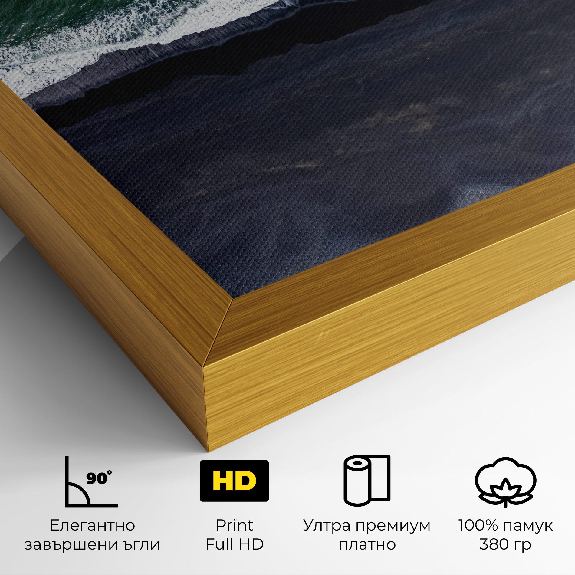 Картина на платно Green Blue Beach mockup 4