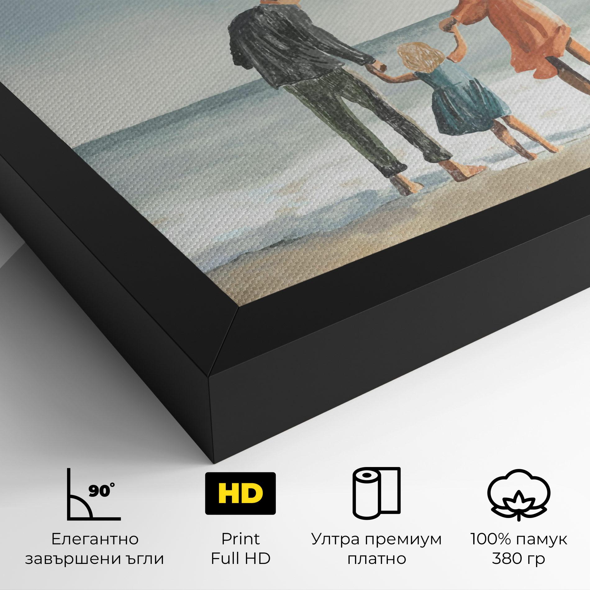 Картина на платно Beach Family mockup 4