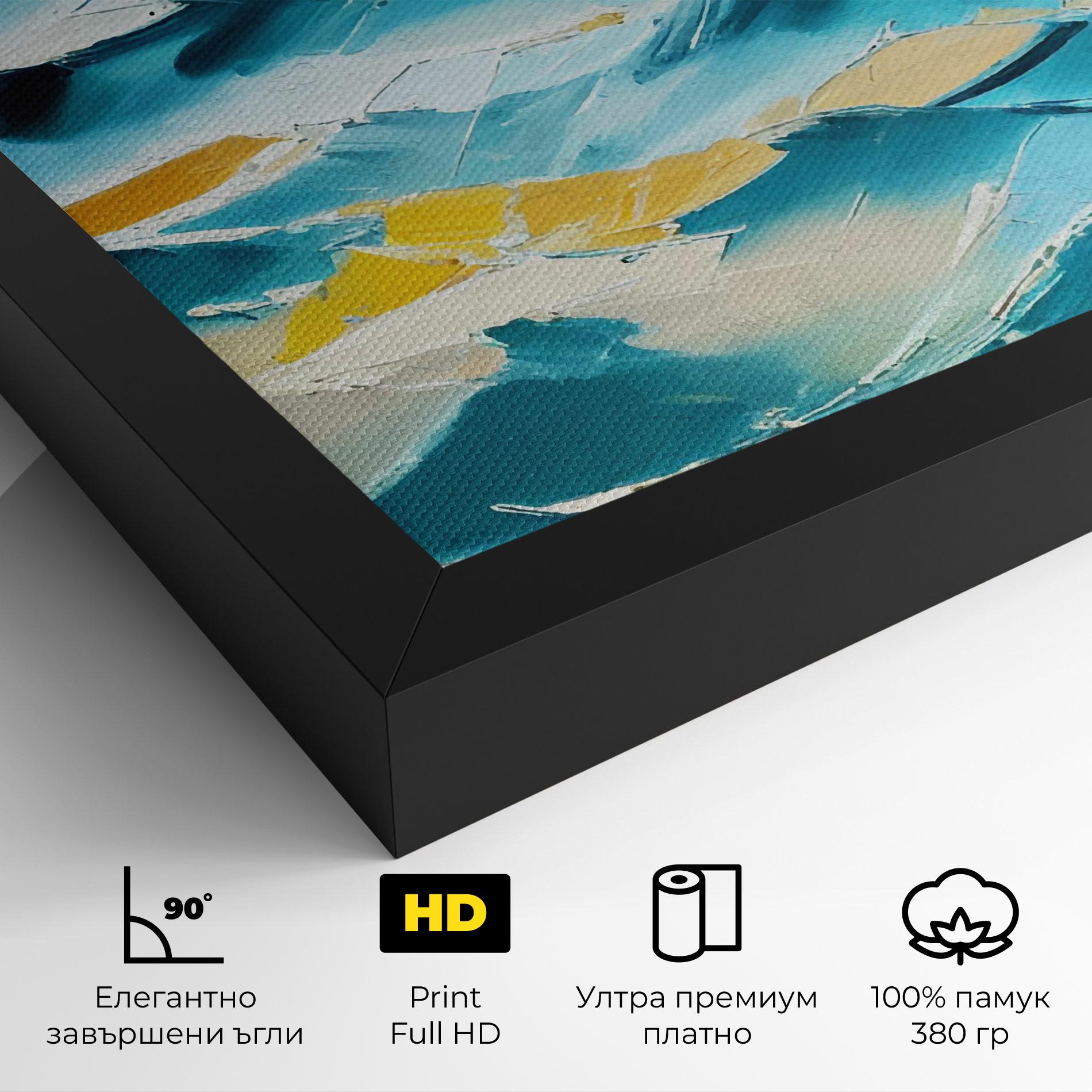 Картина на платно Blue Ocean Painting mockup 4