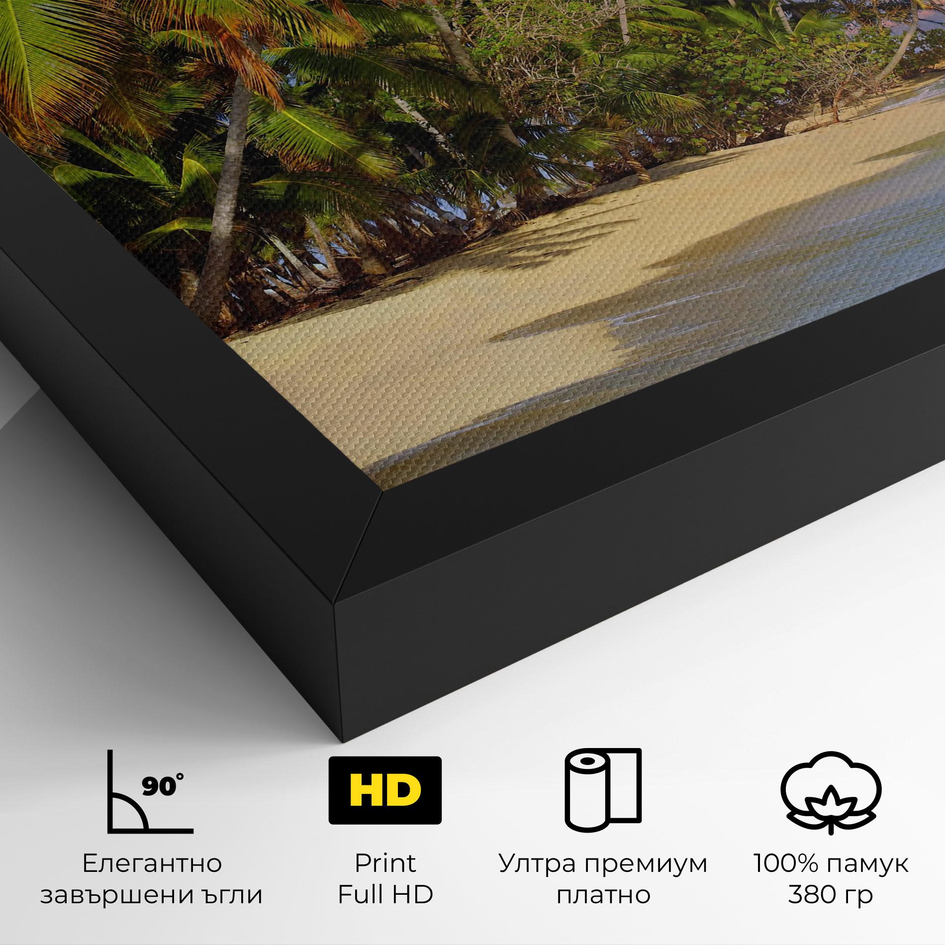Картина на платно Coconut Tree Sunset mockup 4