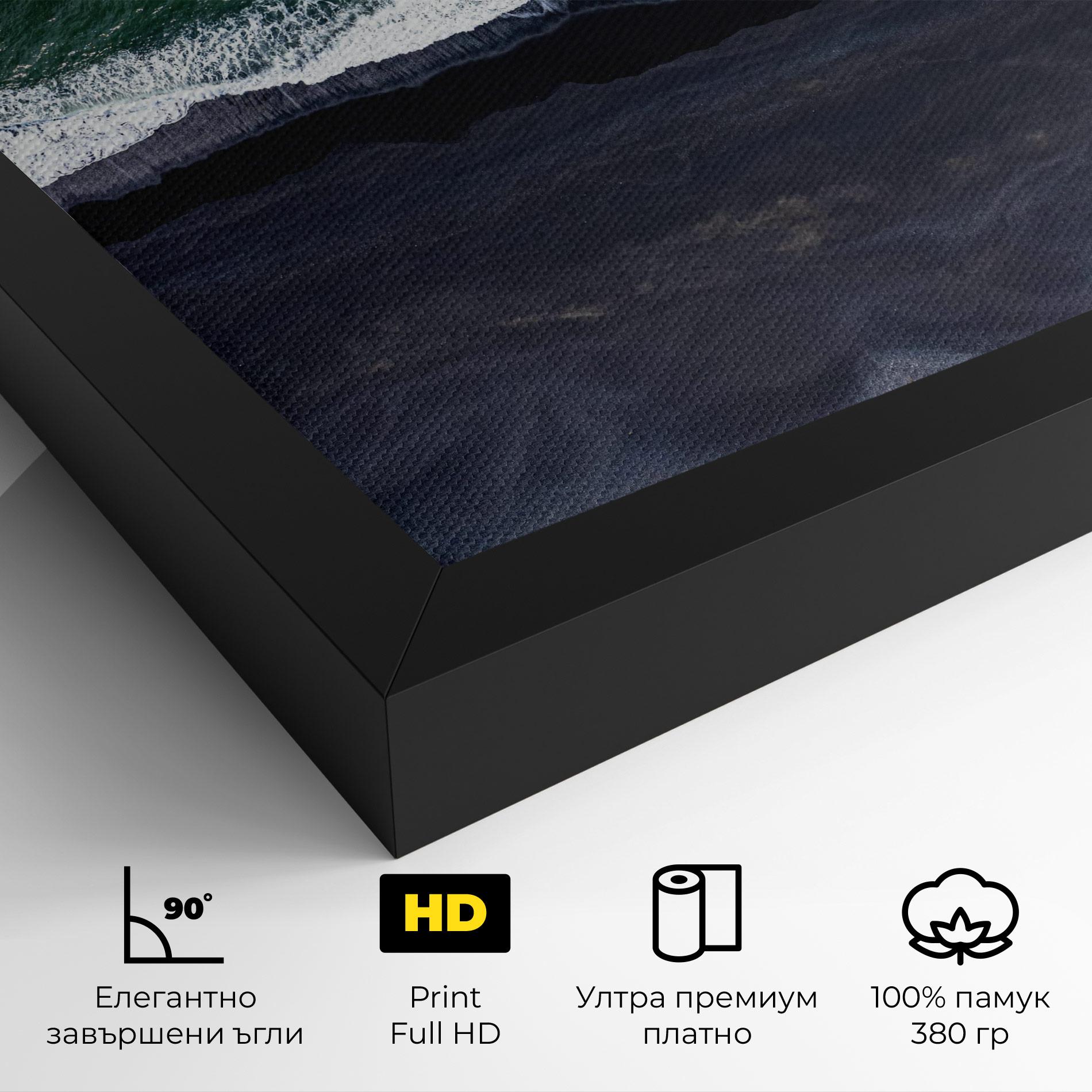 Картина на платно Green Blue Beach mockup 4