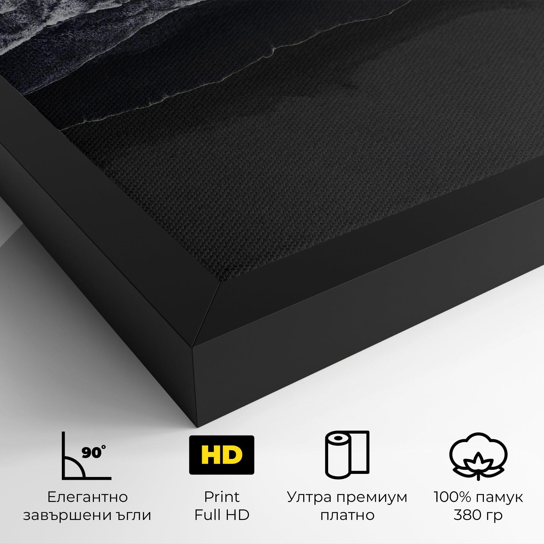Картина на платно Grey Waves Beach mockup 4