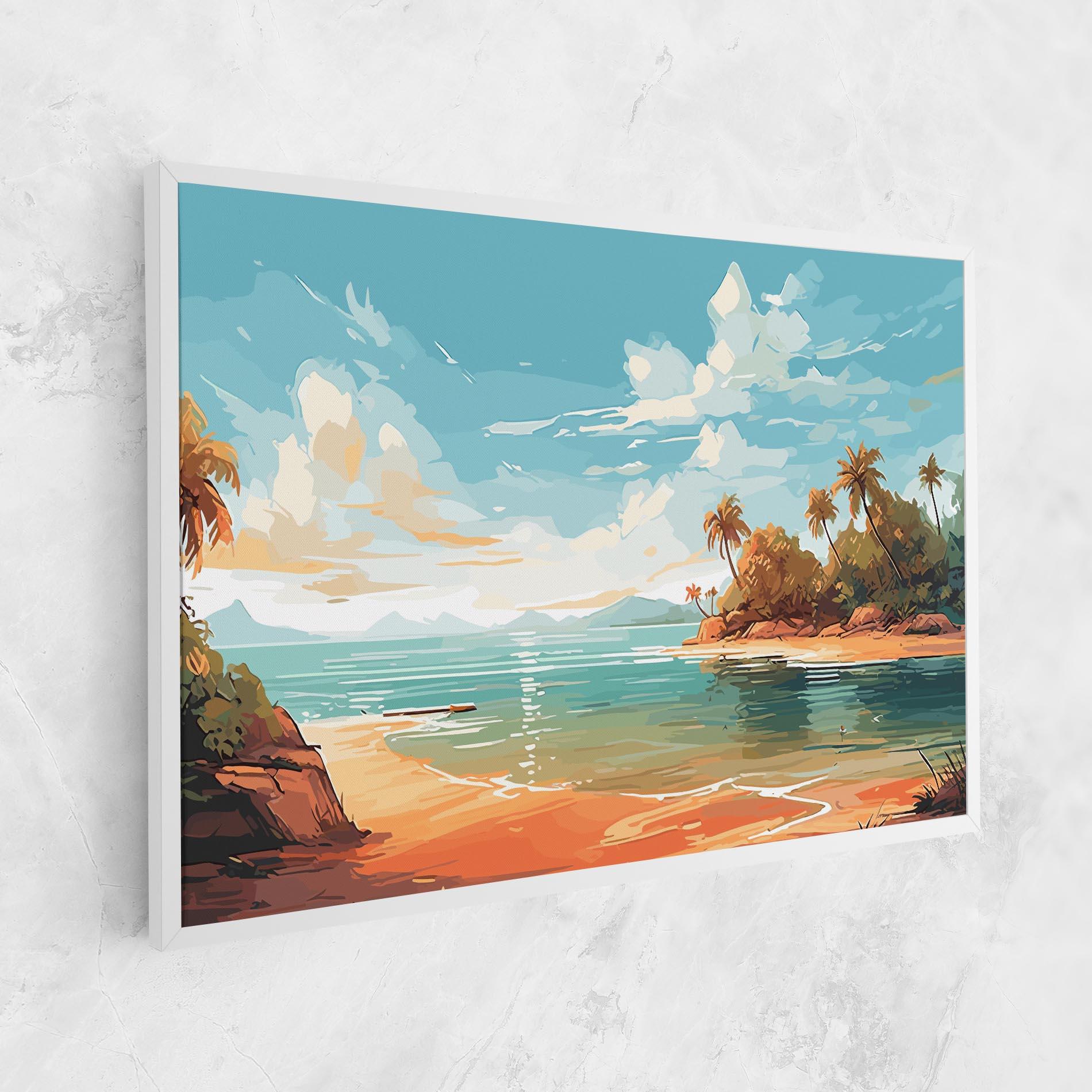 Картина на платно Blue Sky Beach mockup 1