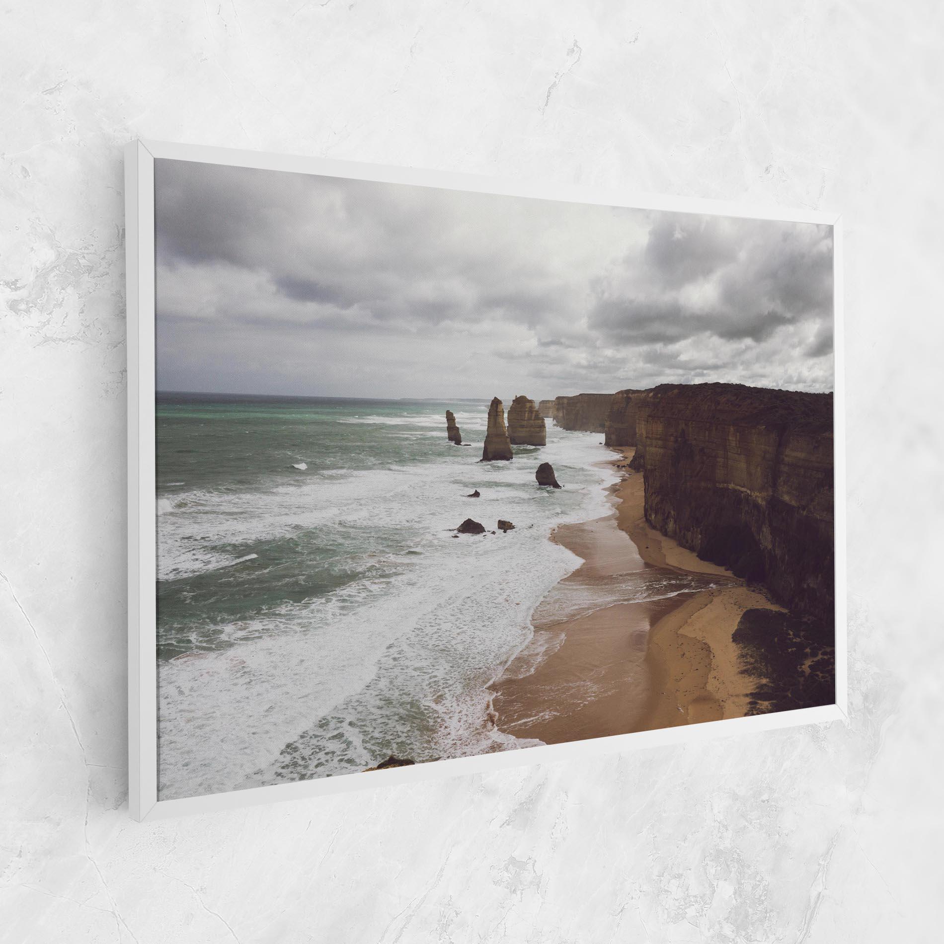 Картина на платно Grey Clouds Beach mockup 1