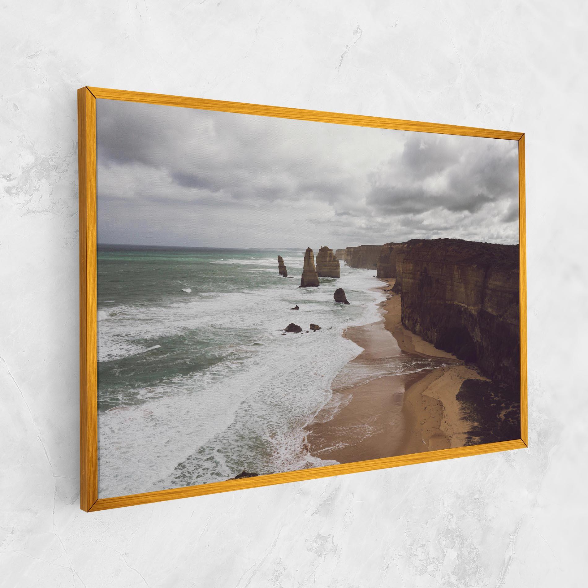 Картина на платно Grey Clouds Beach mockup 1