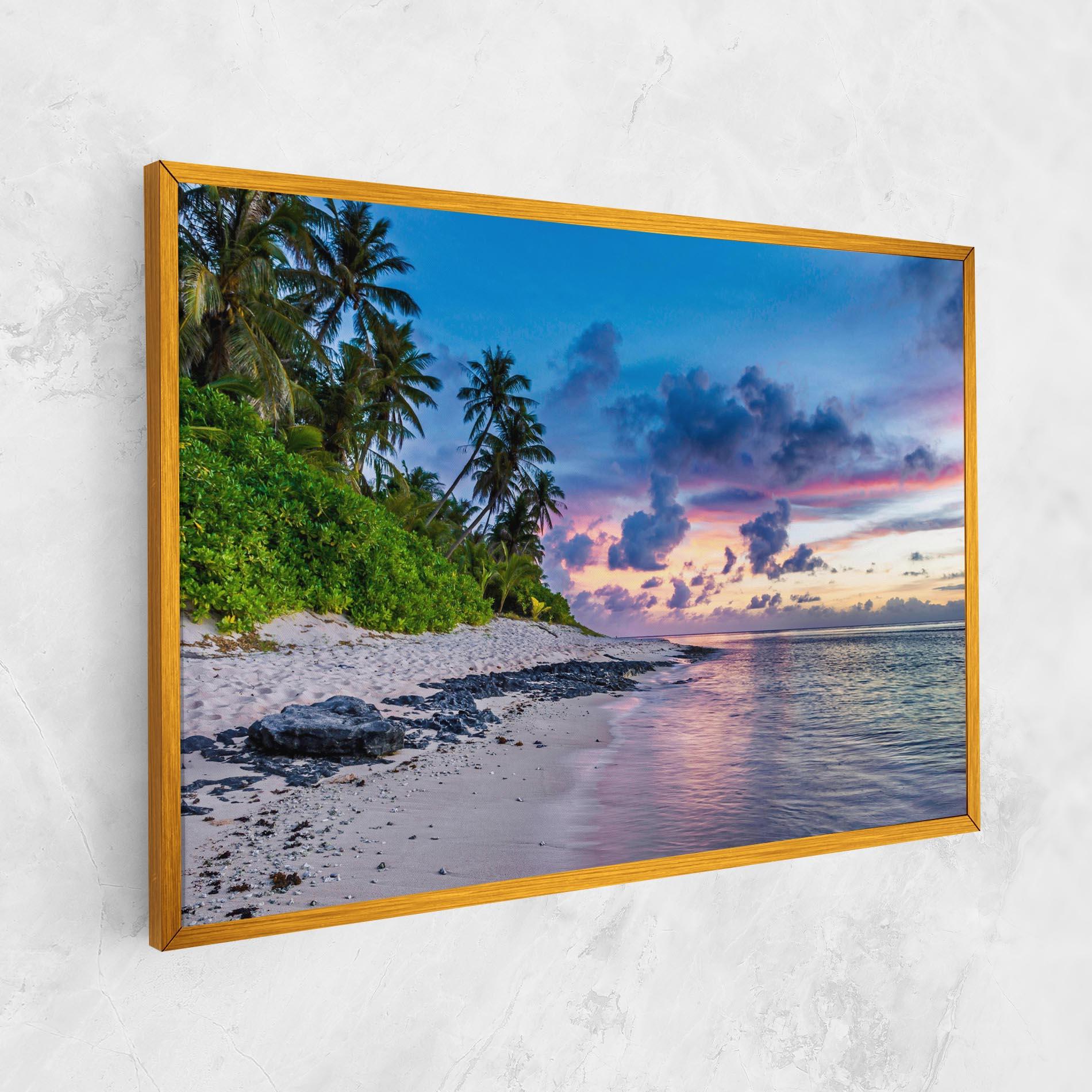 Картина на платно Purple Blue Beach mockup 1