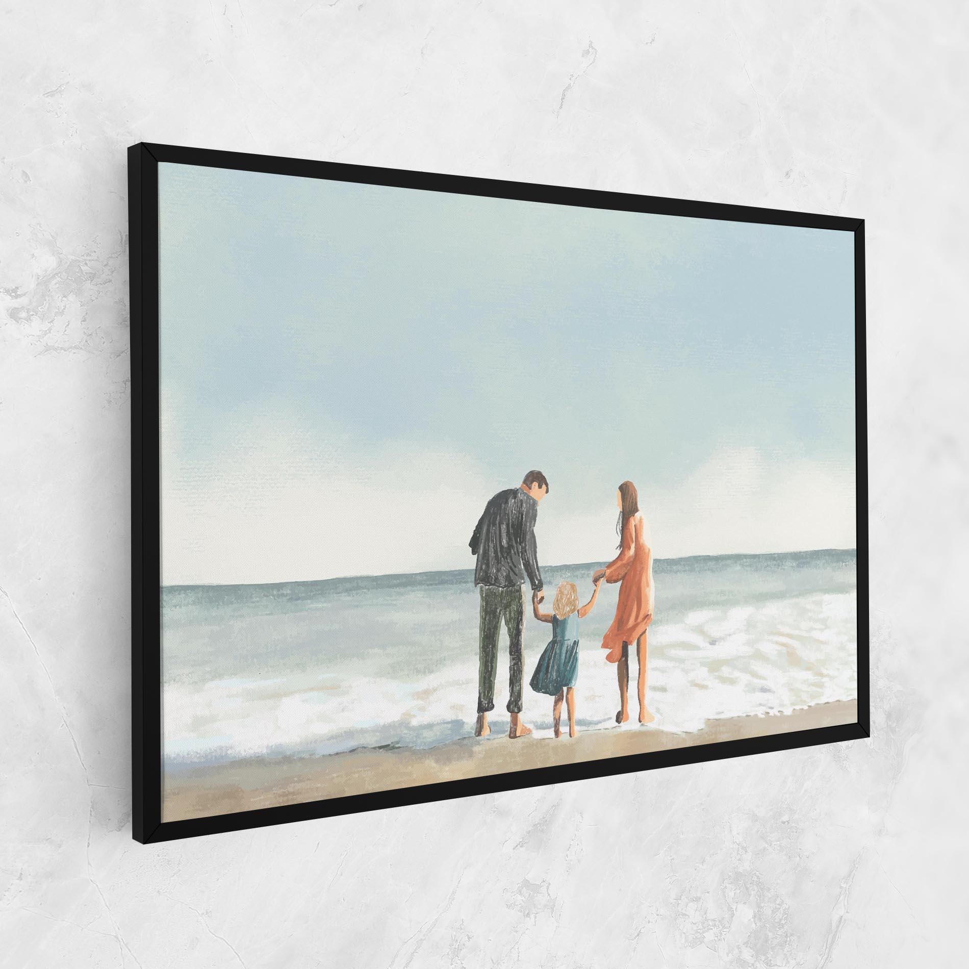 Картина на платно Beach Family mockup 1