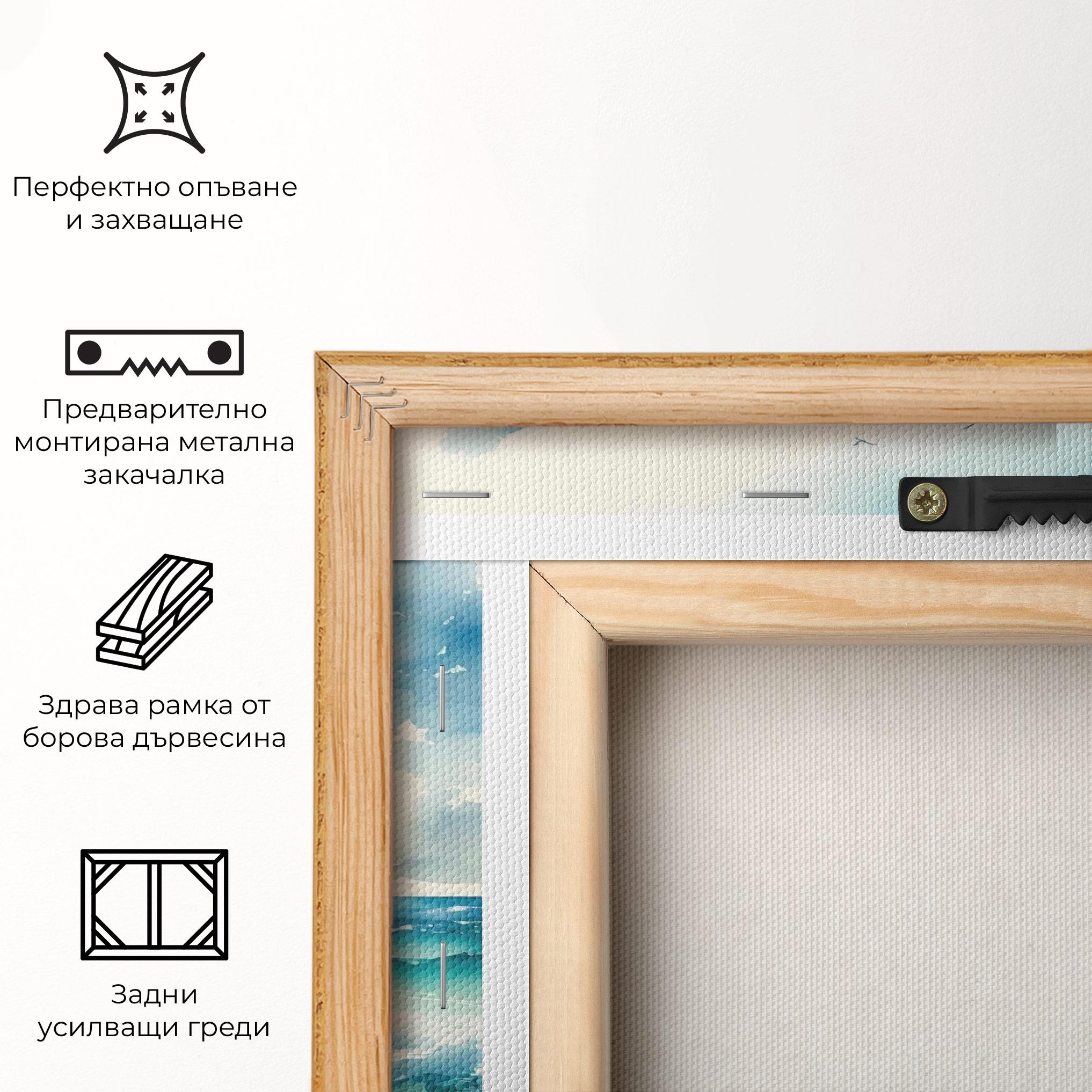 Картина на платно Watercolor Sea Beach mockup 5