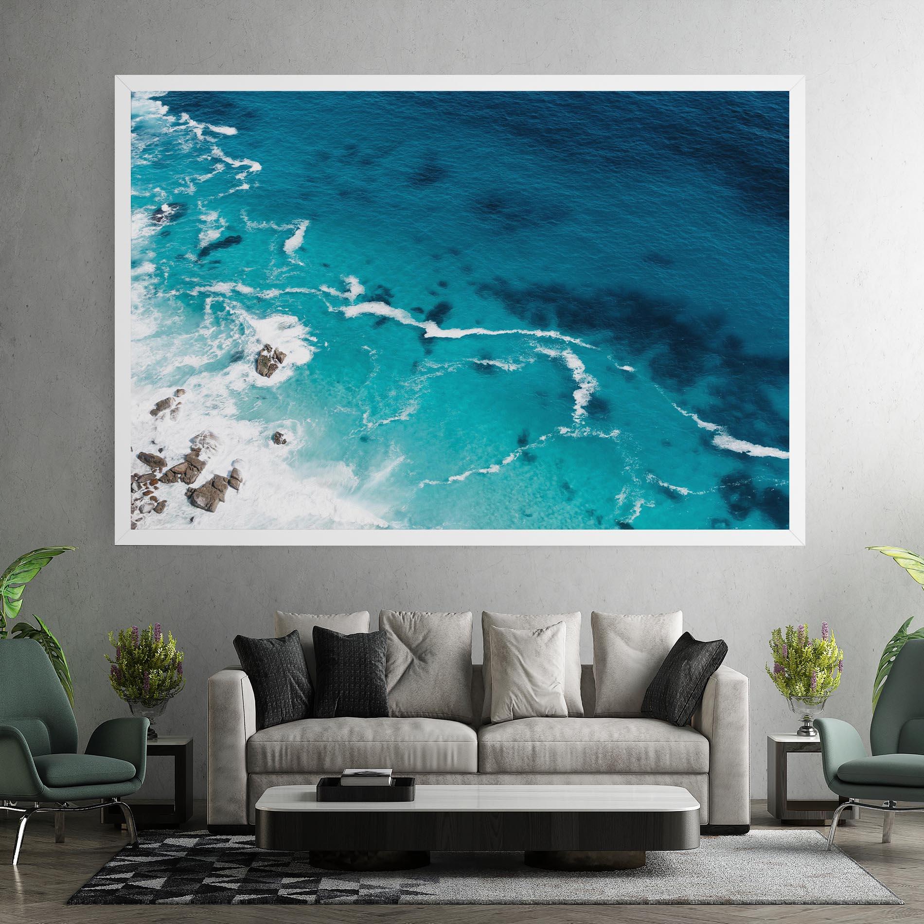 Картина на платно Blue Water Beach mockup 7