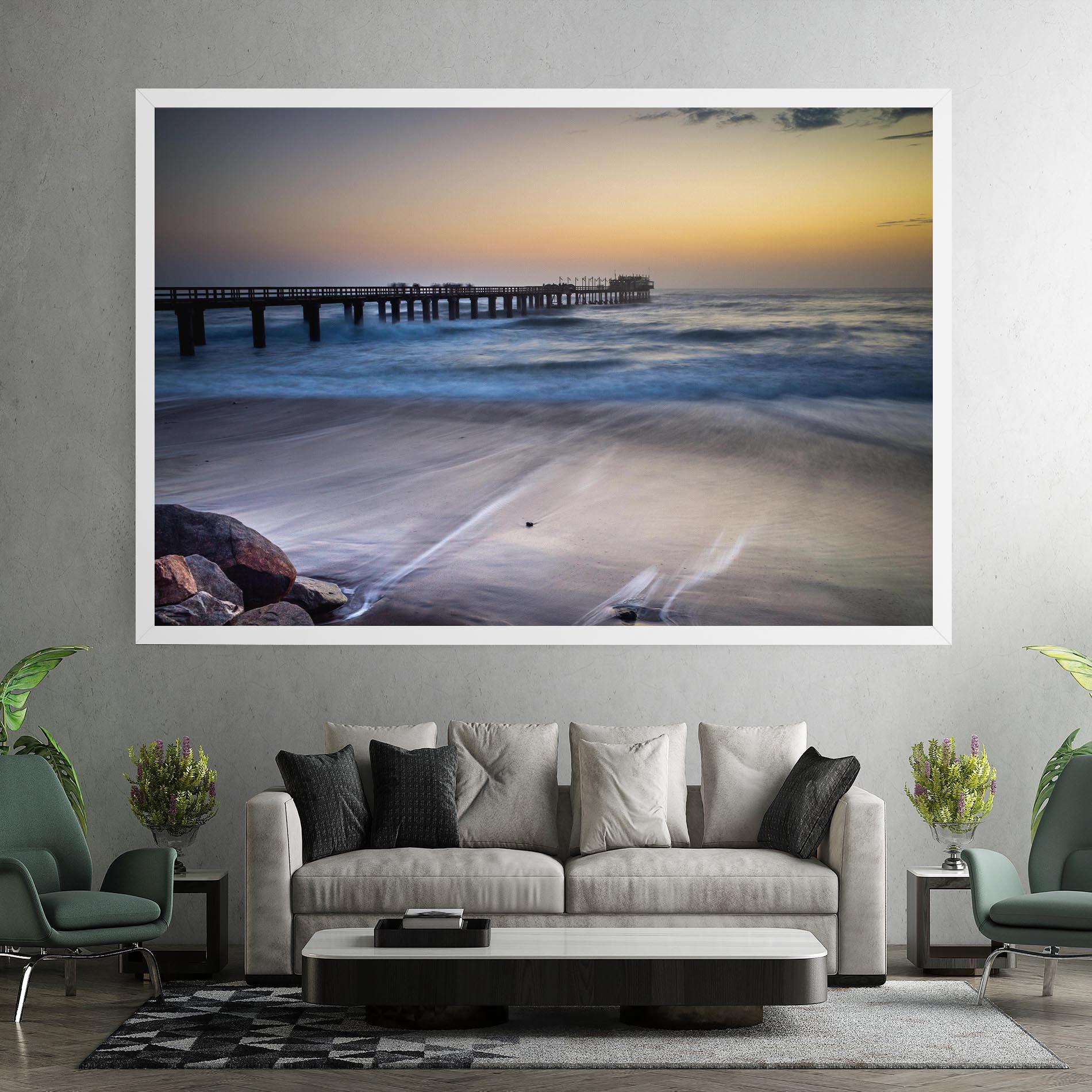 Картина на платно Empty Pretty Beach mockup 7