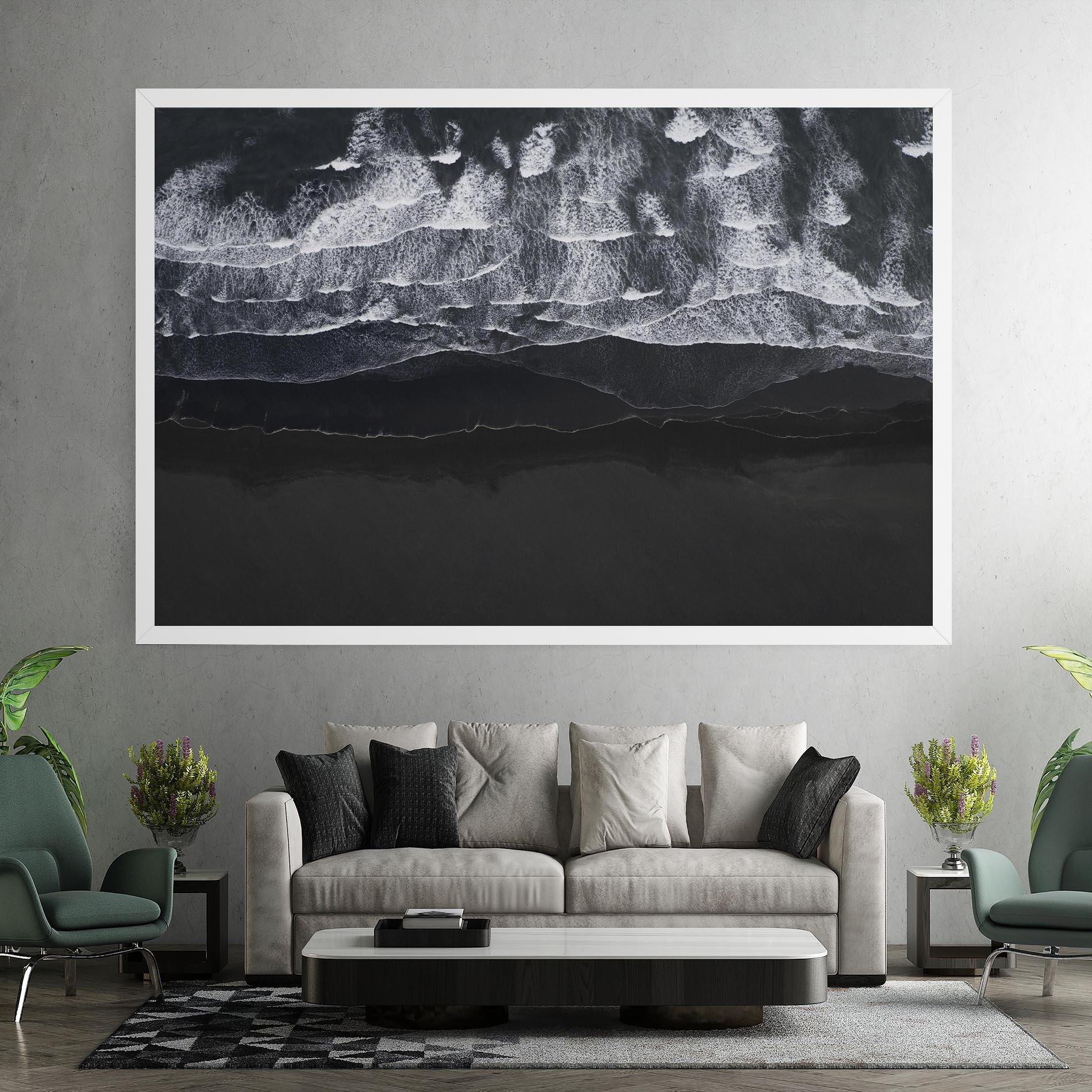 Картина на платно Grey Waves Beach mockup 7