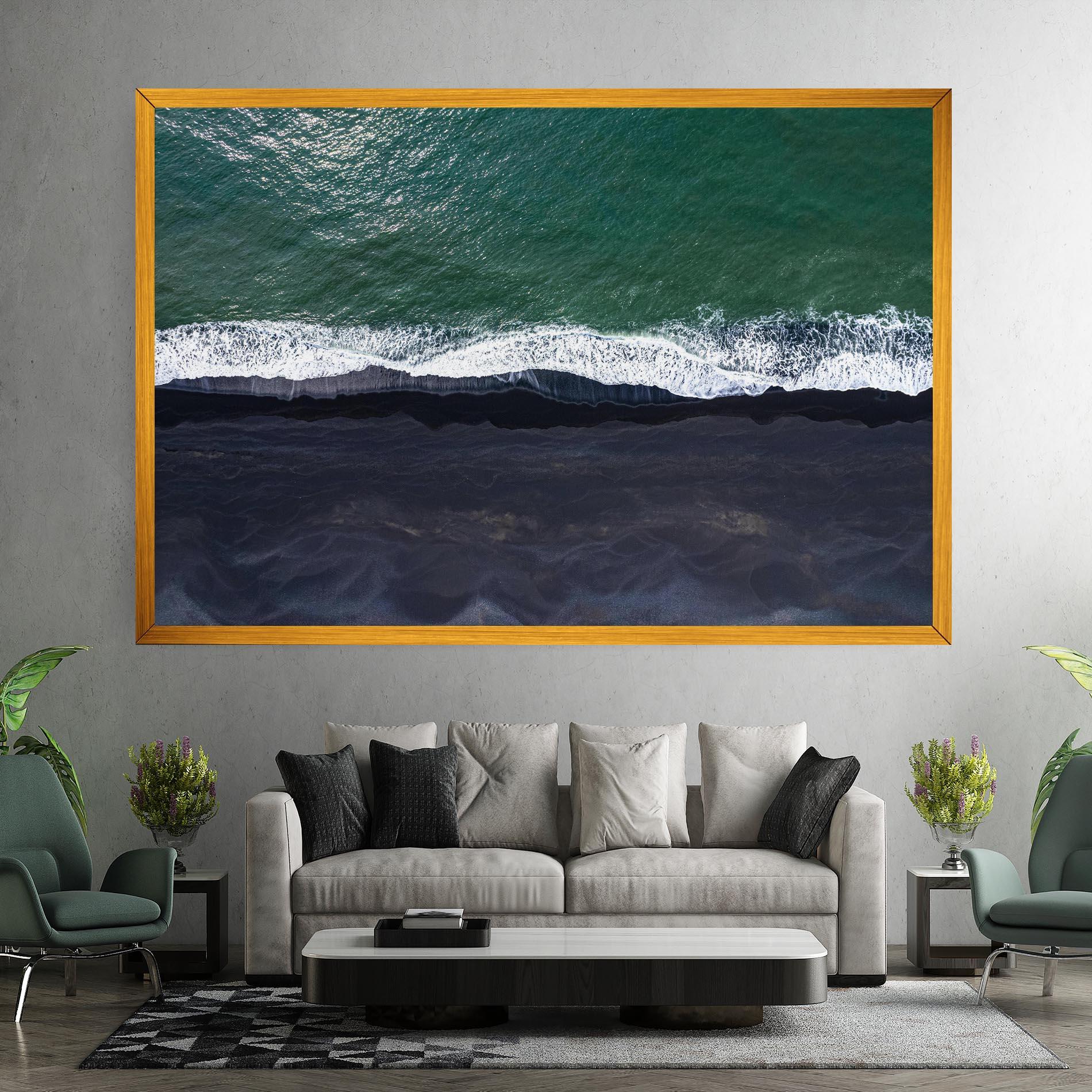 Картина на платно Green Blue Beach mockup 7