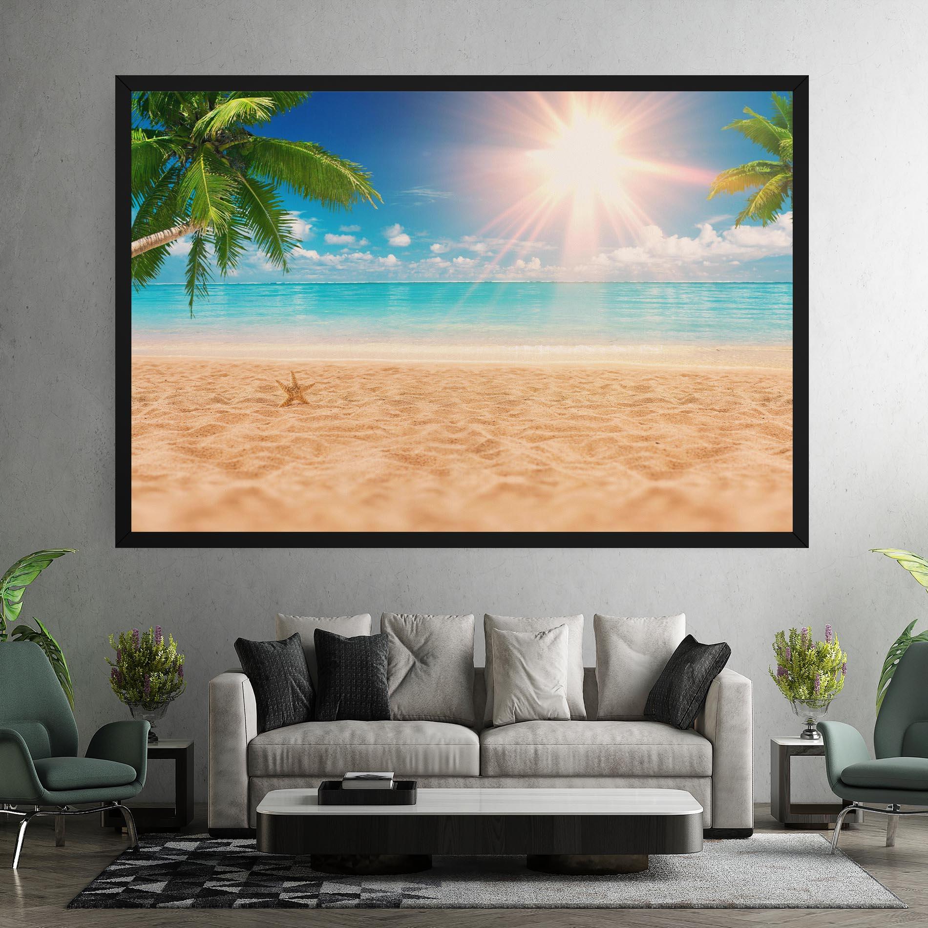 Картина на платно Exotic Beach Ocean mockup 7