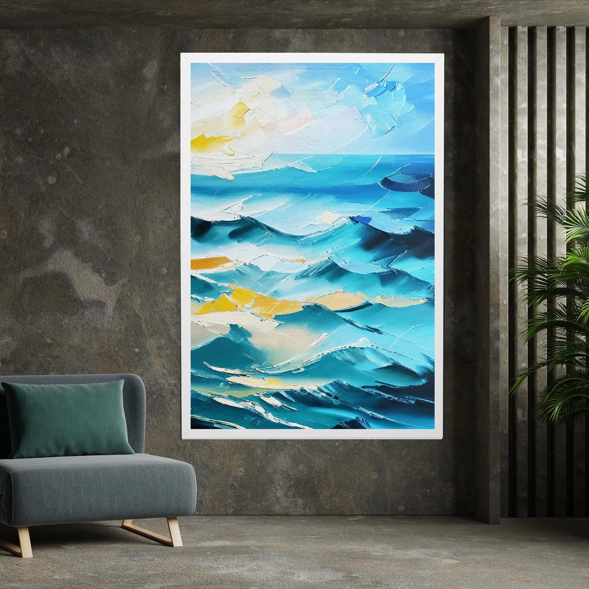 Blue Ocean Painting mockup 7