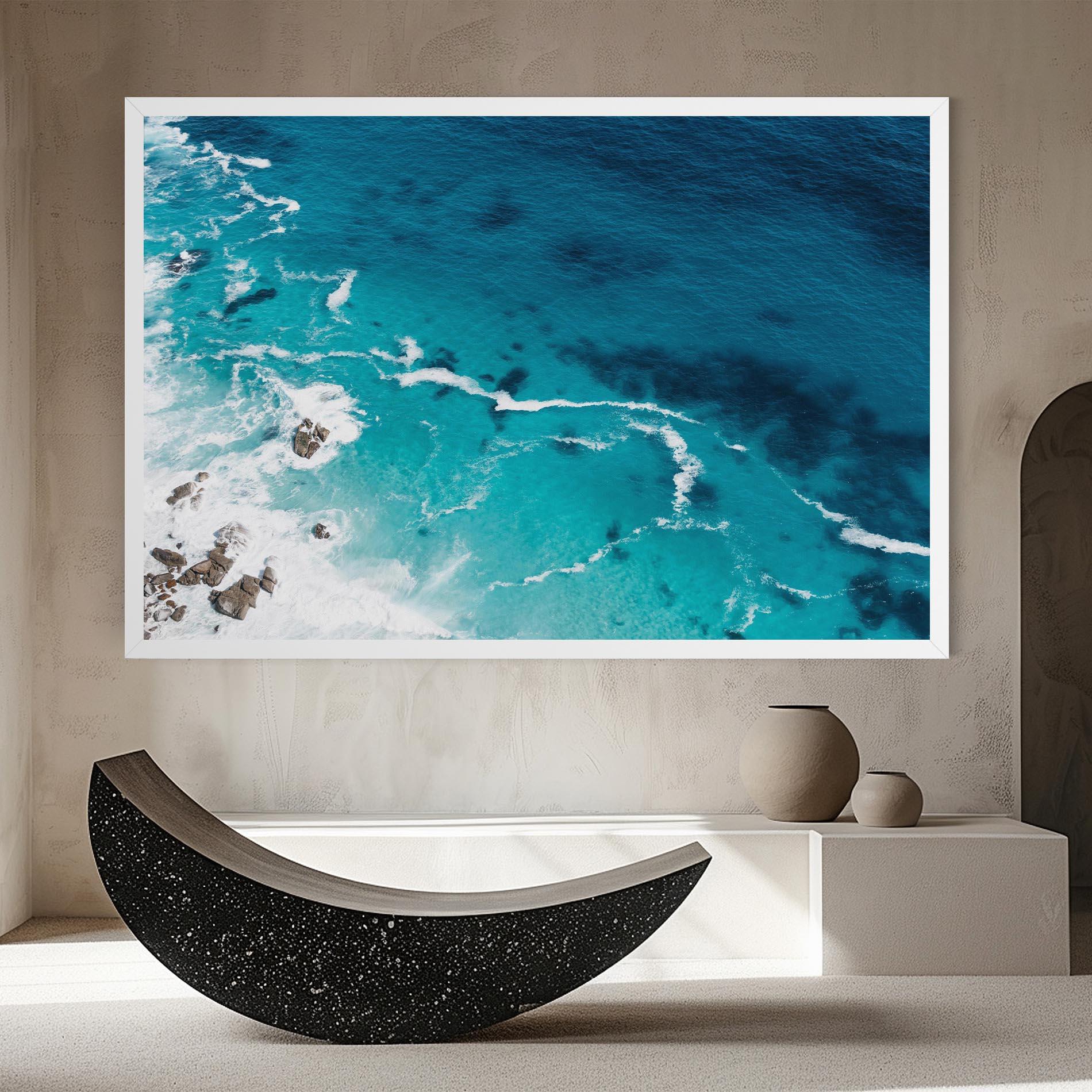 Картина на платно Blue Water Beach mockup 8