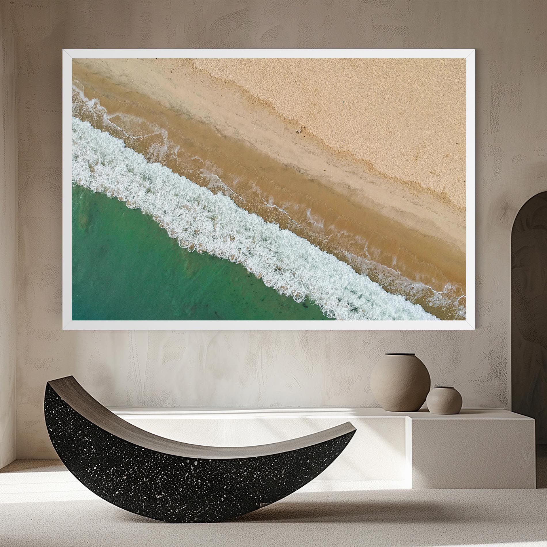 Cream Green Waves mockup 8