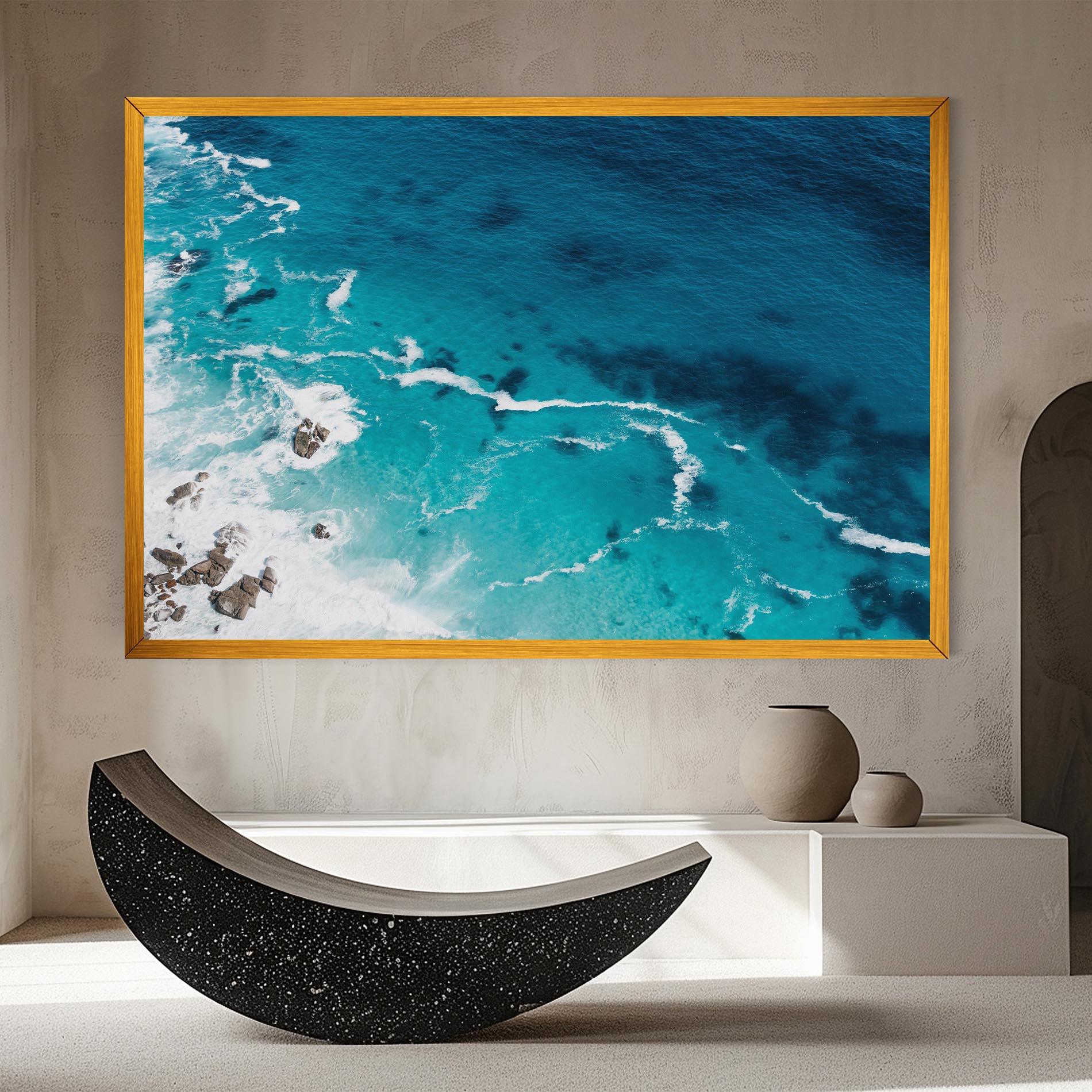 Картина на платно Blue Water Beach mockup 8