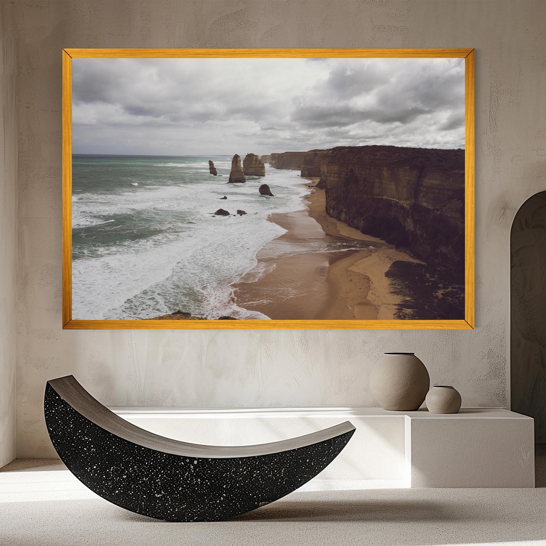 Картина на платно Grey Clouds Beach mockup 8