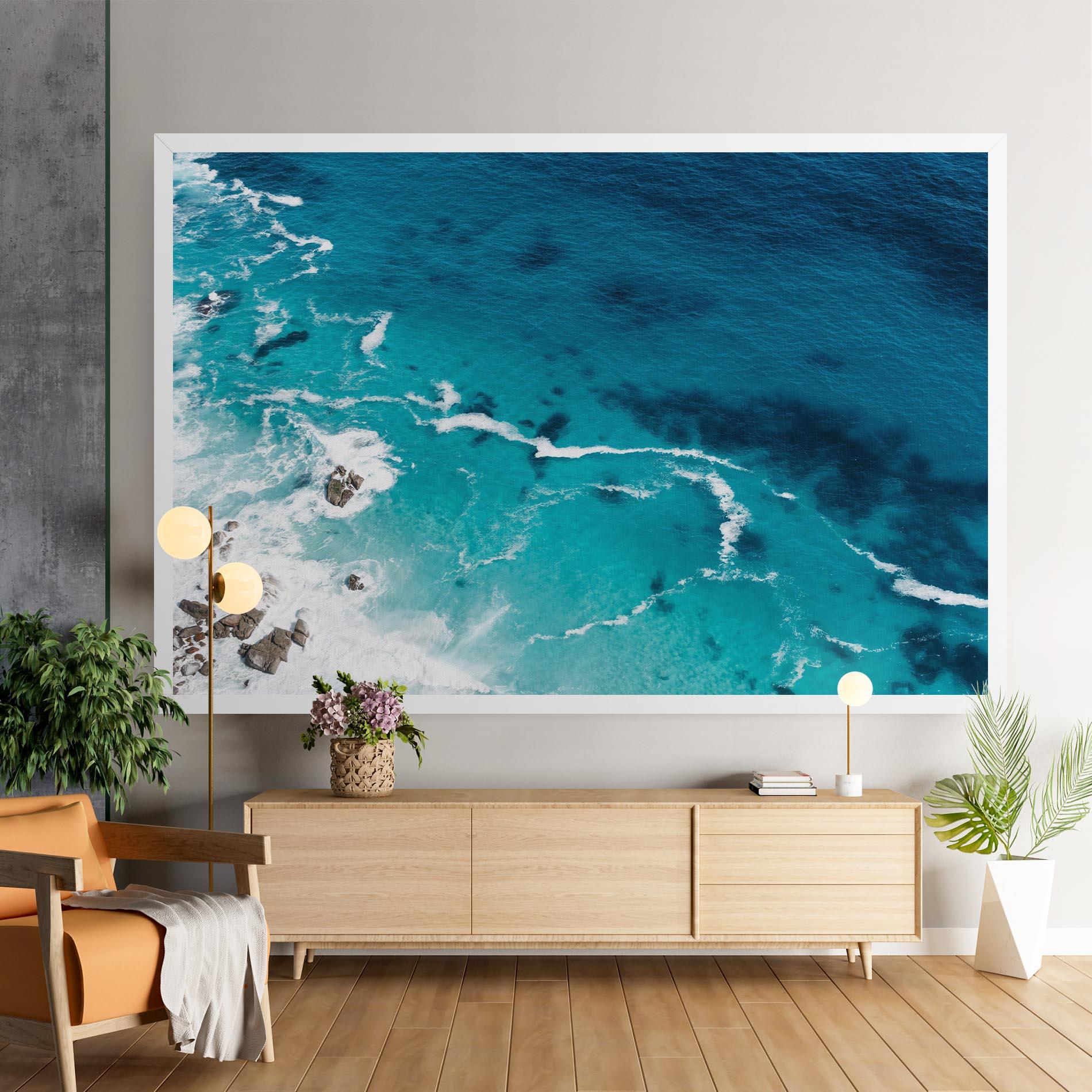 Картина на платно Blue Water Beach mockup 9