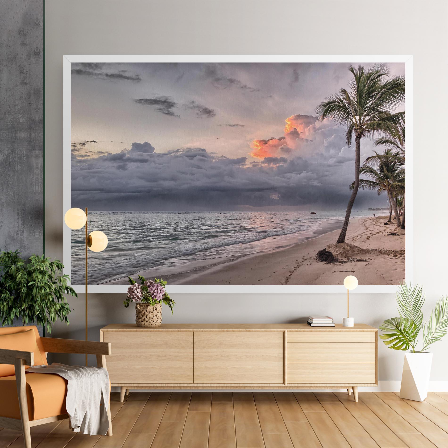 Картина на платно Cloudy Beach mockup 9