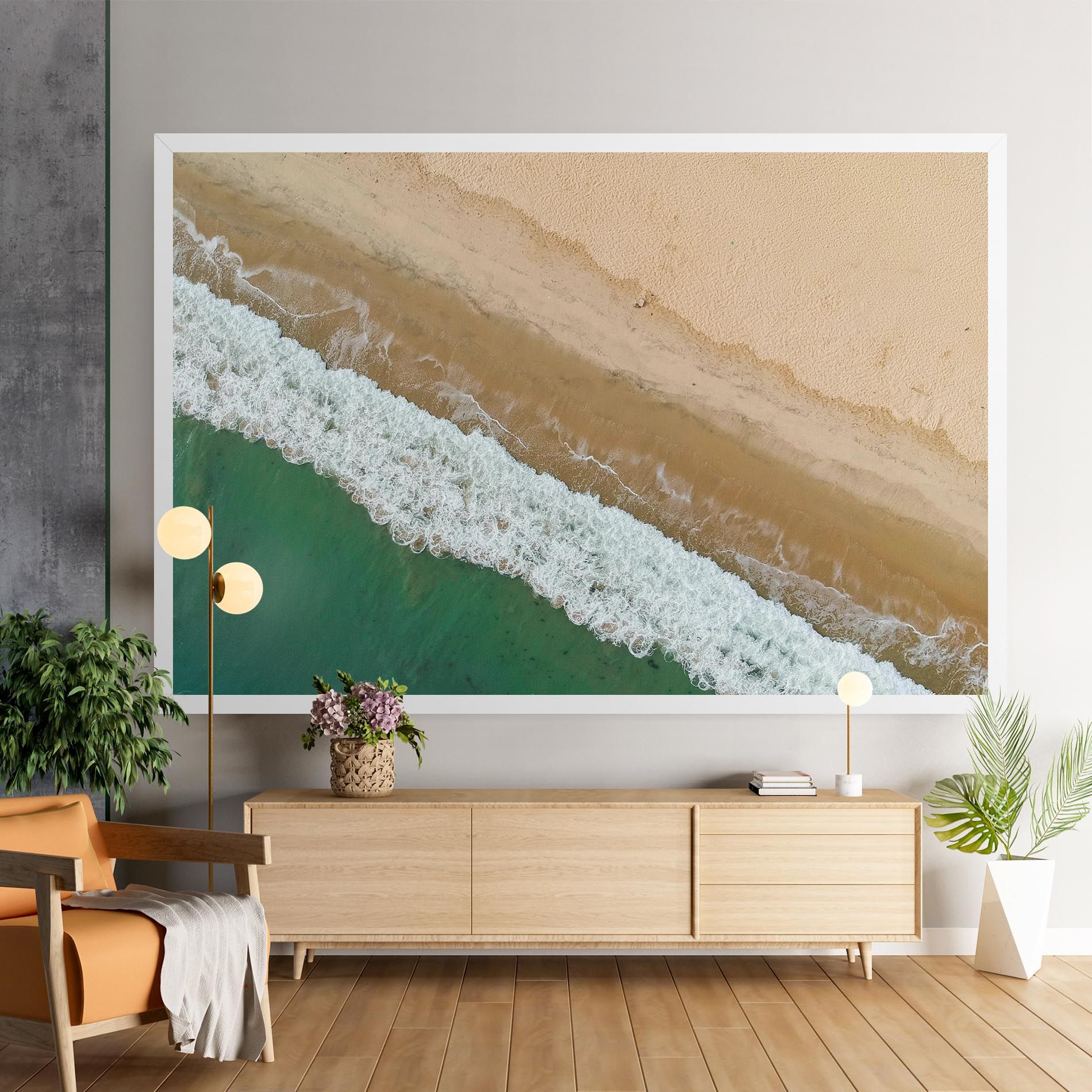 Cream Green Waves mockup 9