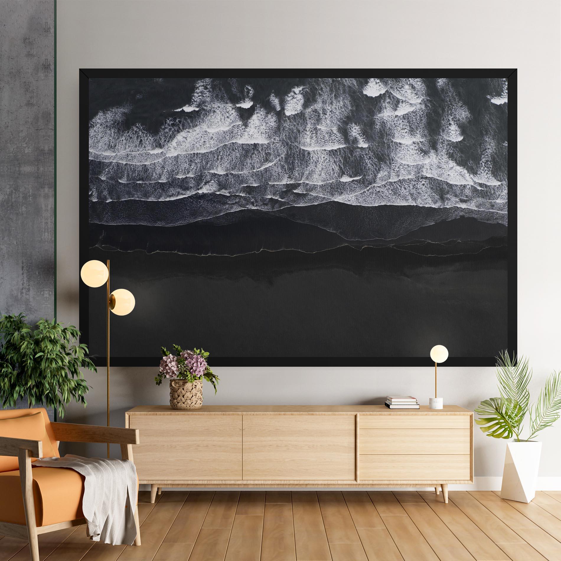 Картина на платно Grey Waves Beach mockup 9