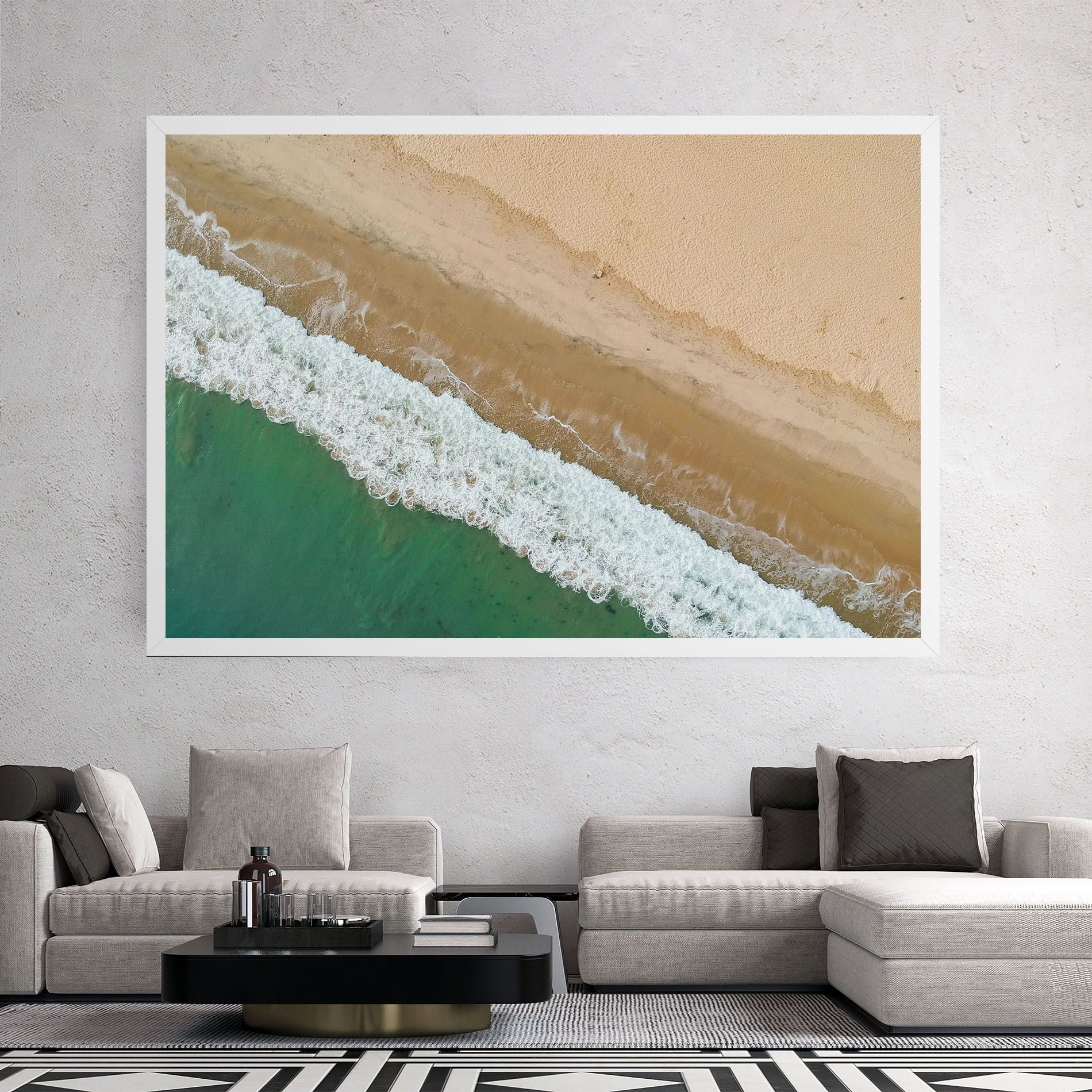 Cream Green Waves mockup 2