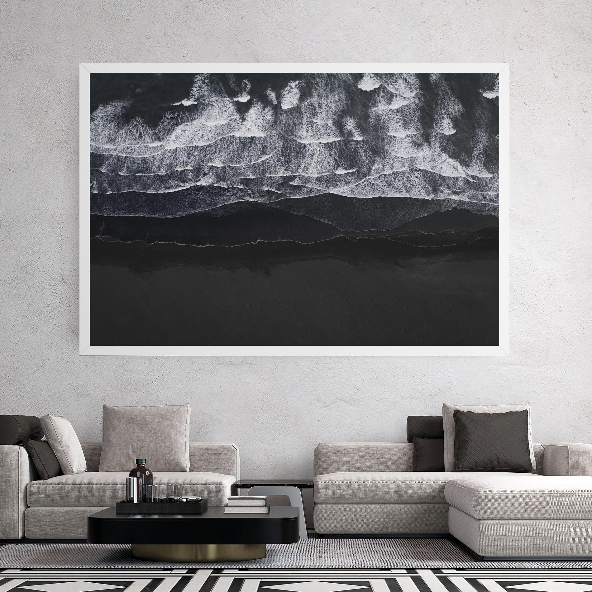 Картина на платно Grey Waves Beach mockup 2