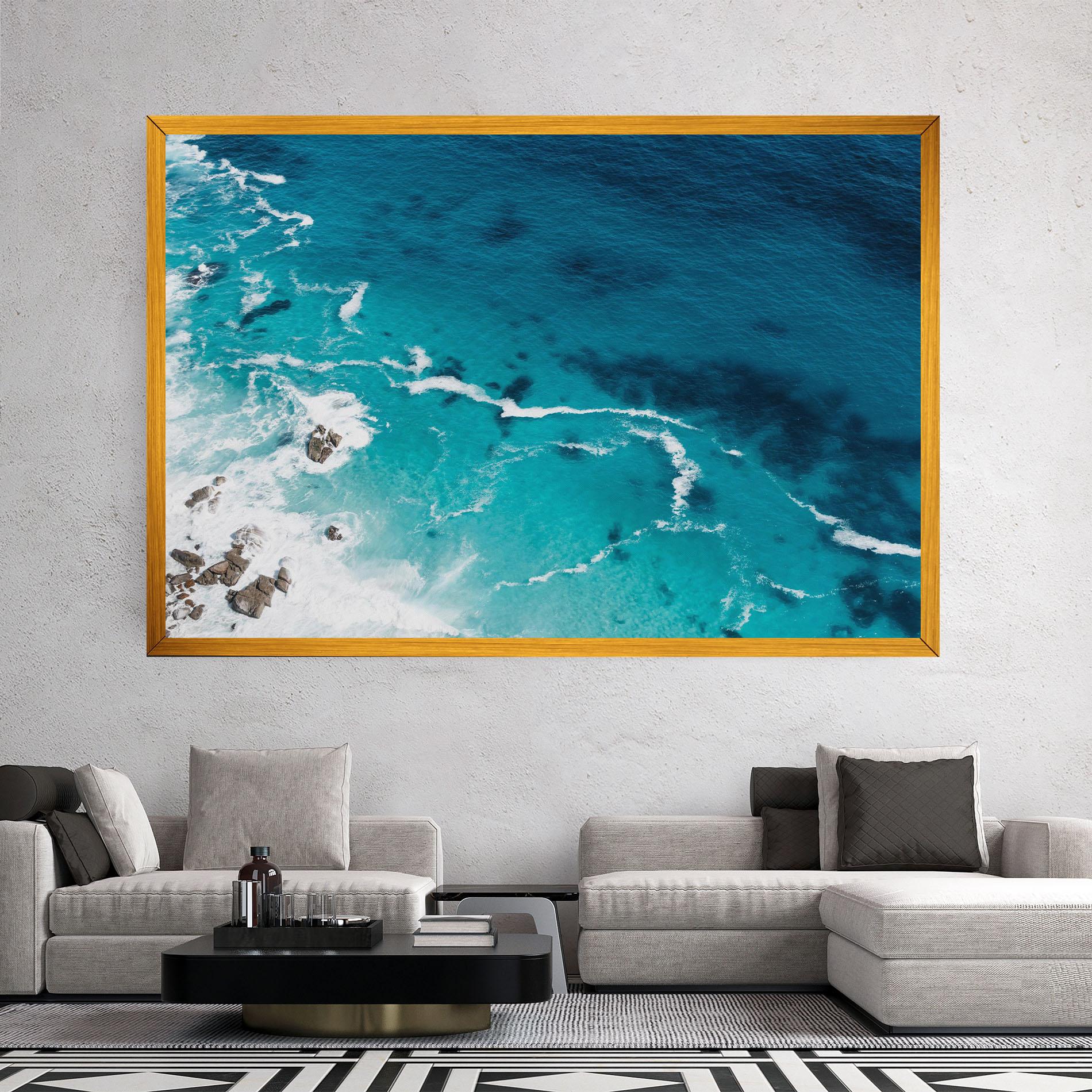 Картина на платно Blue Water Beach mockup 2