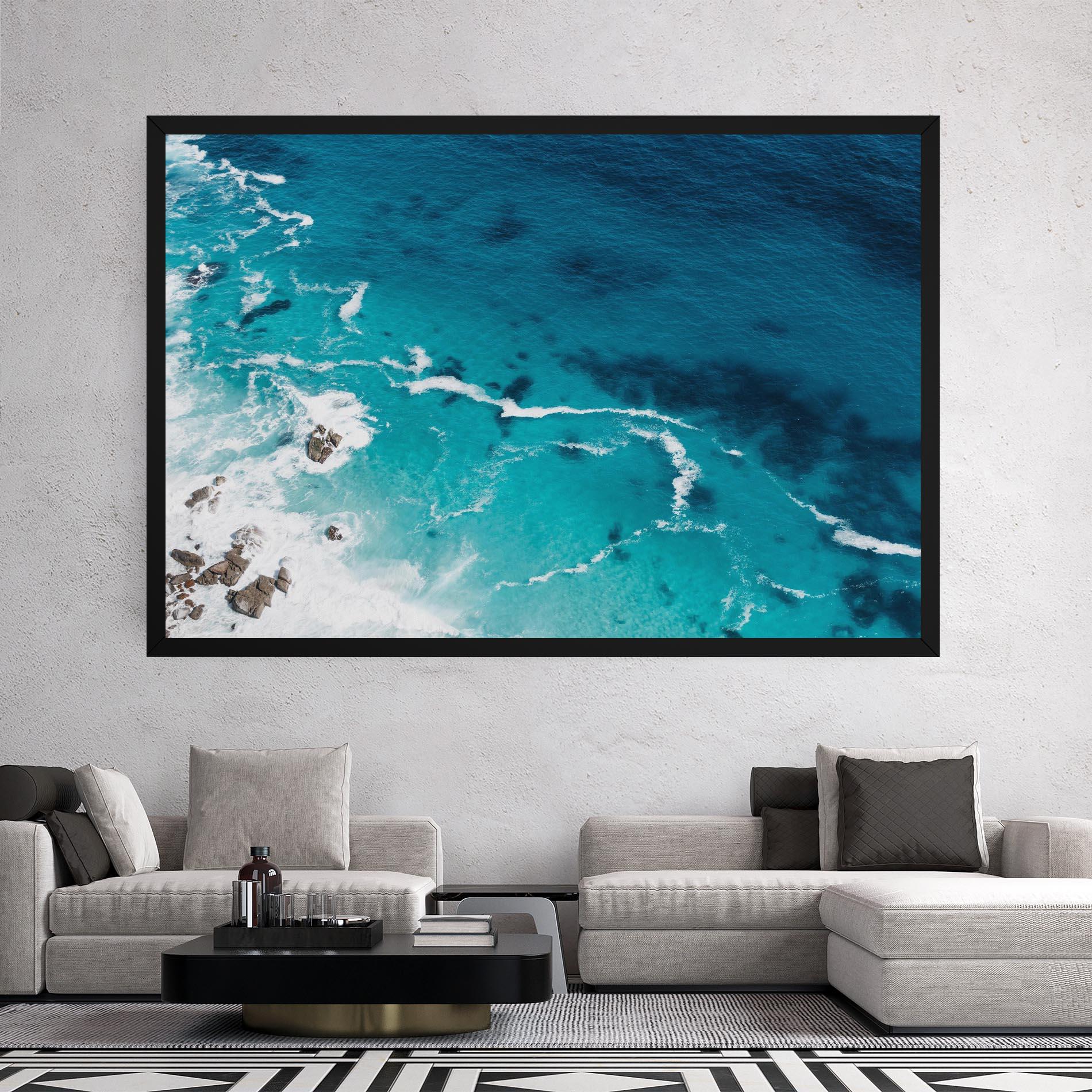 Картина на платно Blue Water Beach mockup 2