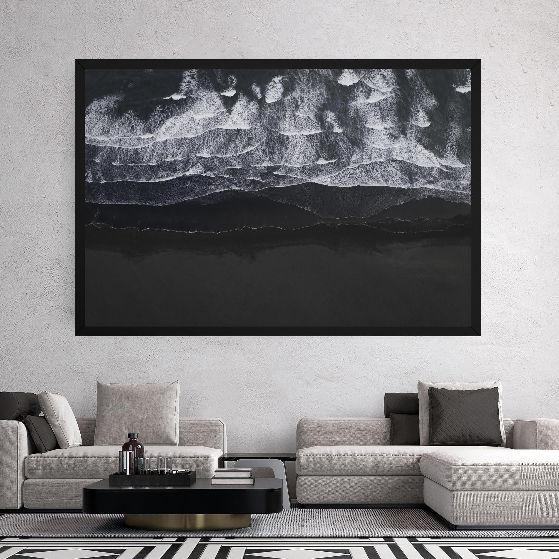 Картина на платно Grey Waves Beach mockup 2