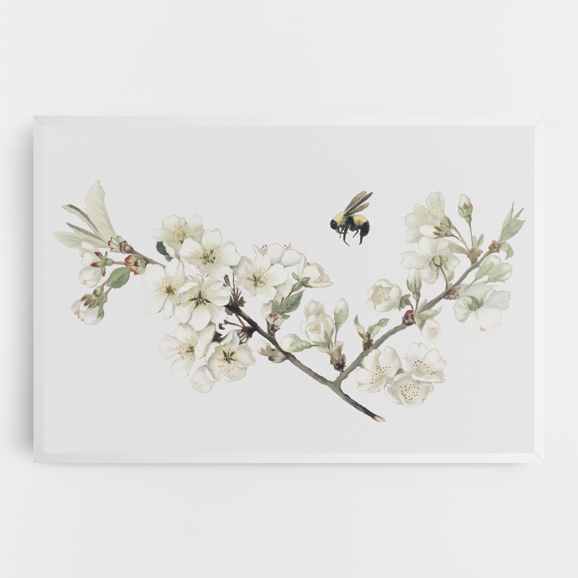 Картина на платно Bee Spring Flower mockup 0