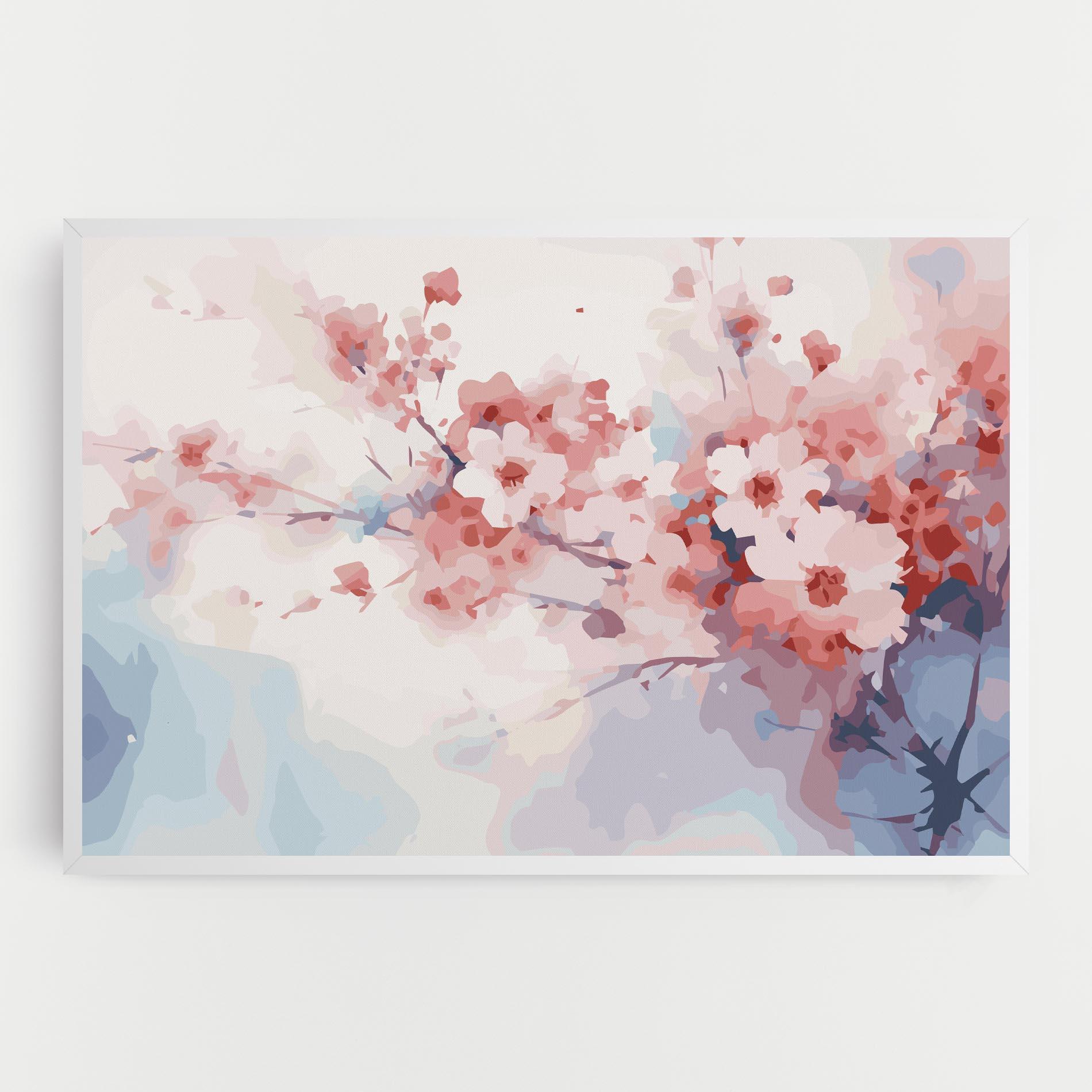 Картина на платно Pastel Spring Flowers mockup 0