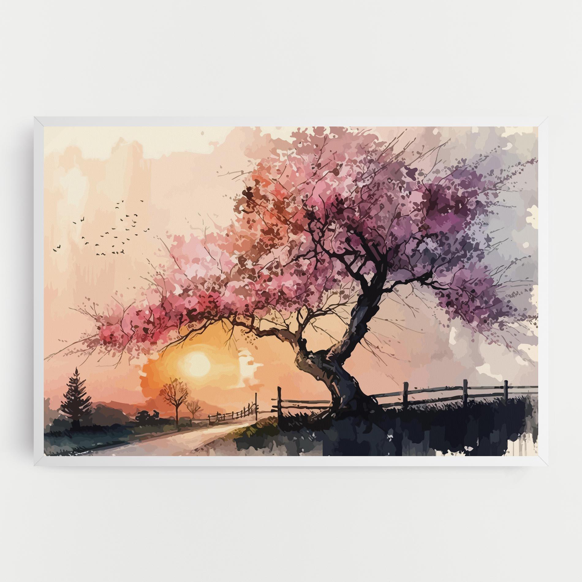 Картина на платно Sunset Spring mockup 0