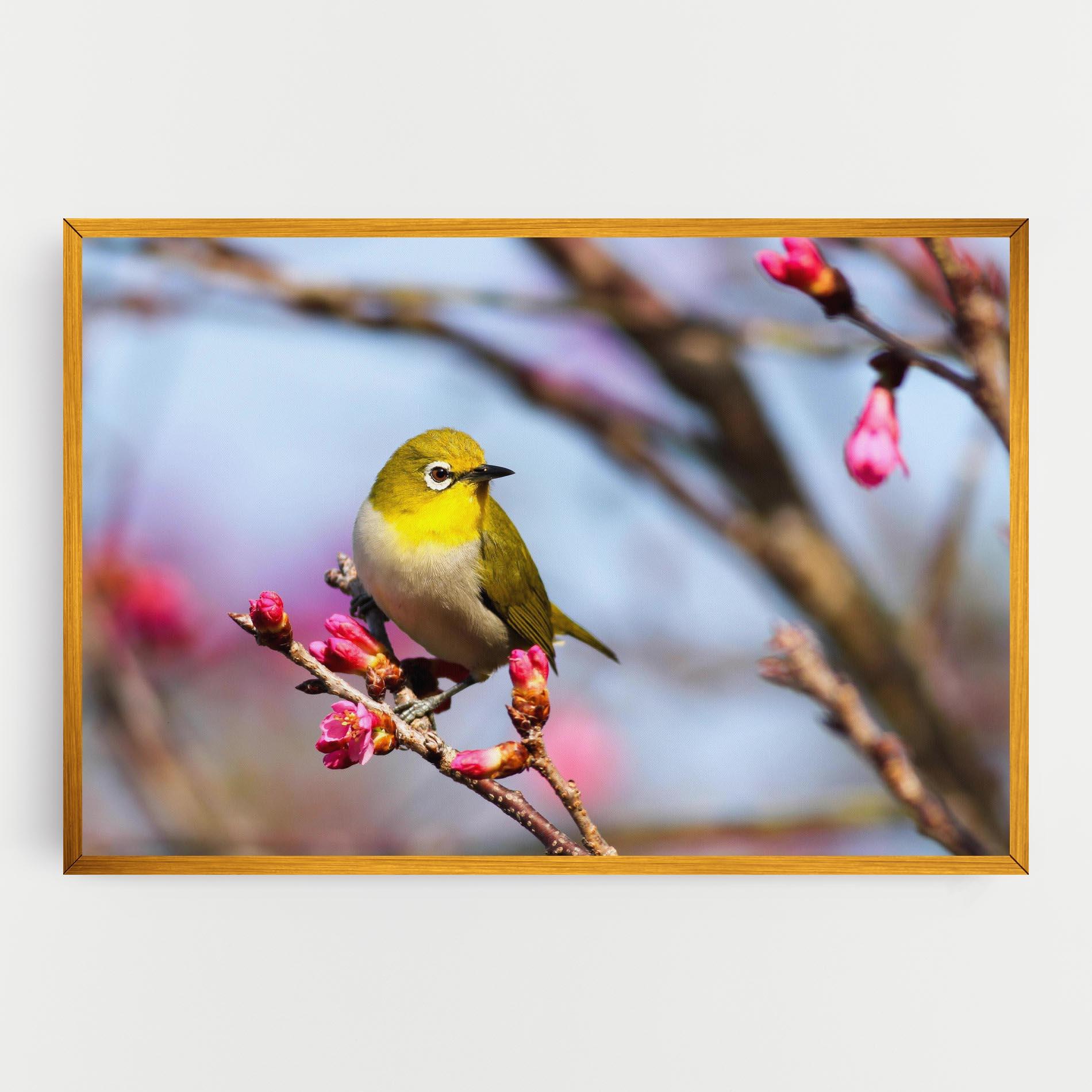 Картина на платно Cute Pink Flower Buds mockup 0