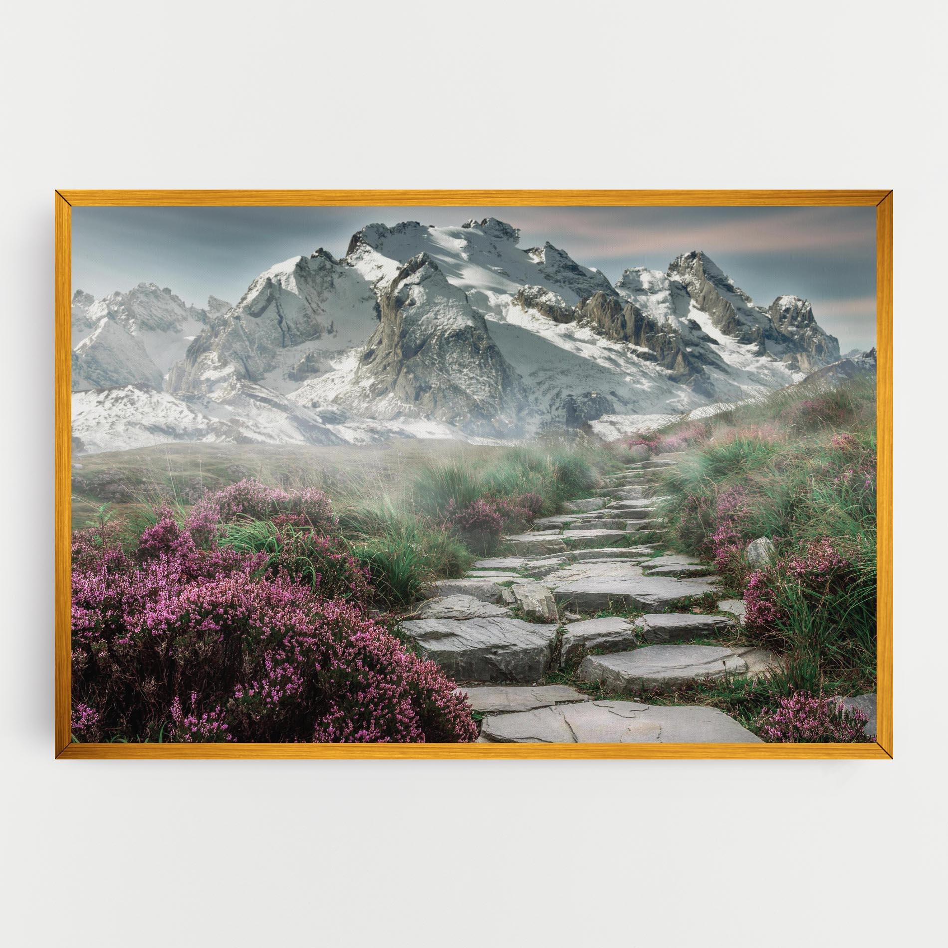 Картина на платно Mountain Spring View mockup 0