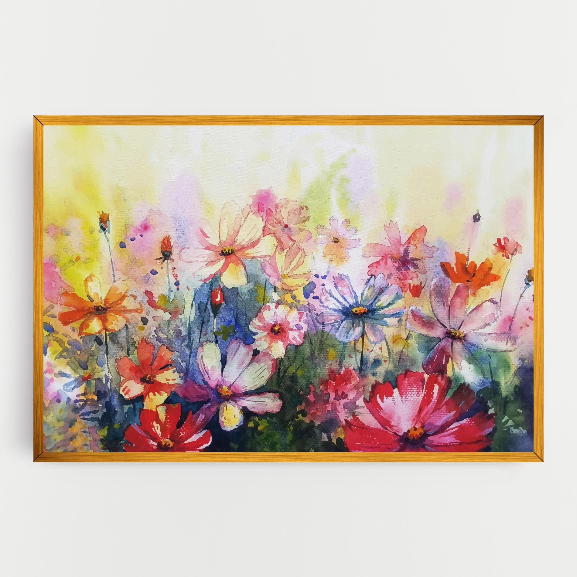 Картина на платно Water Art Flowers mockup 0