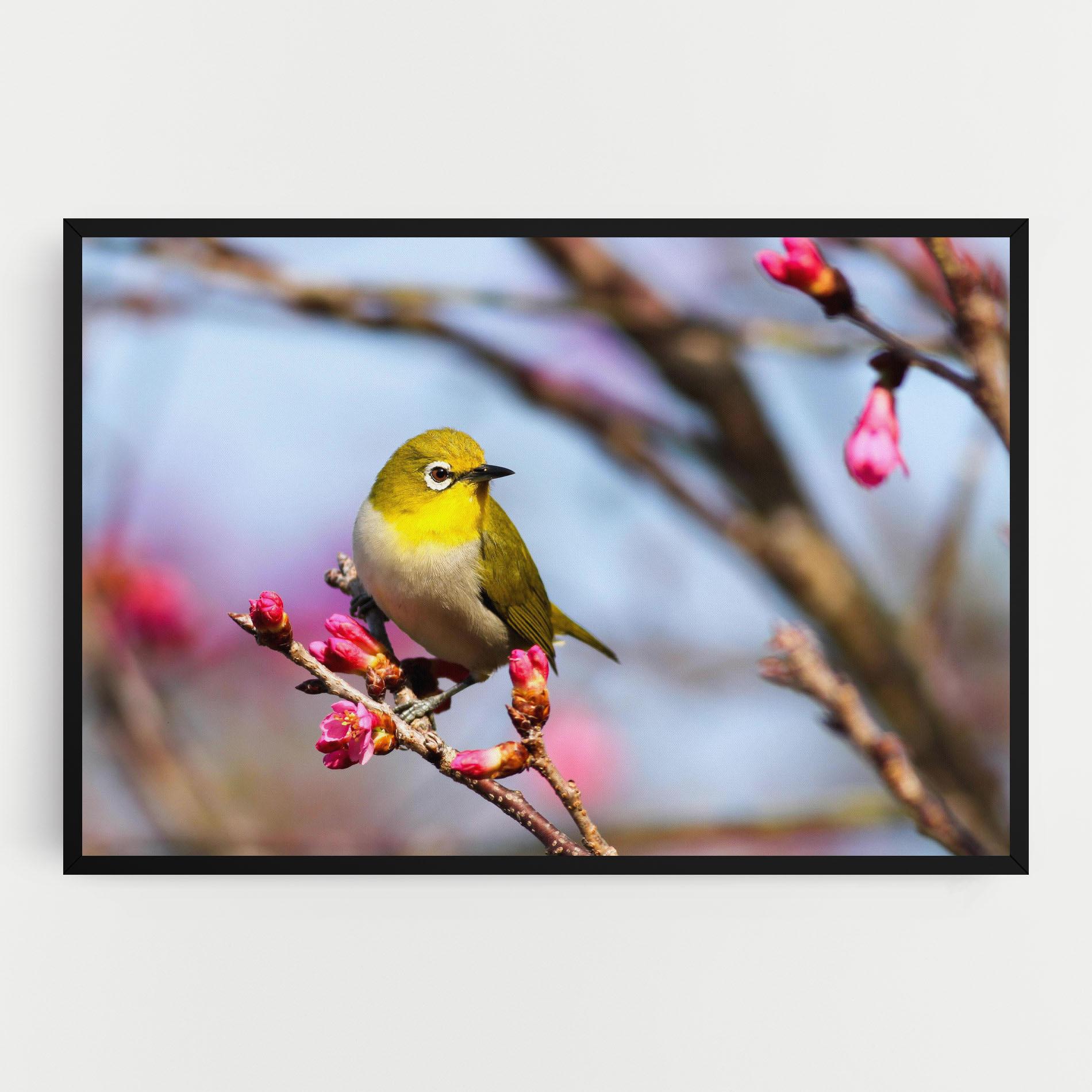 Картина на платно Cute Pink Flower Buds mockup 0