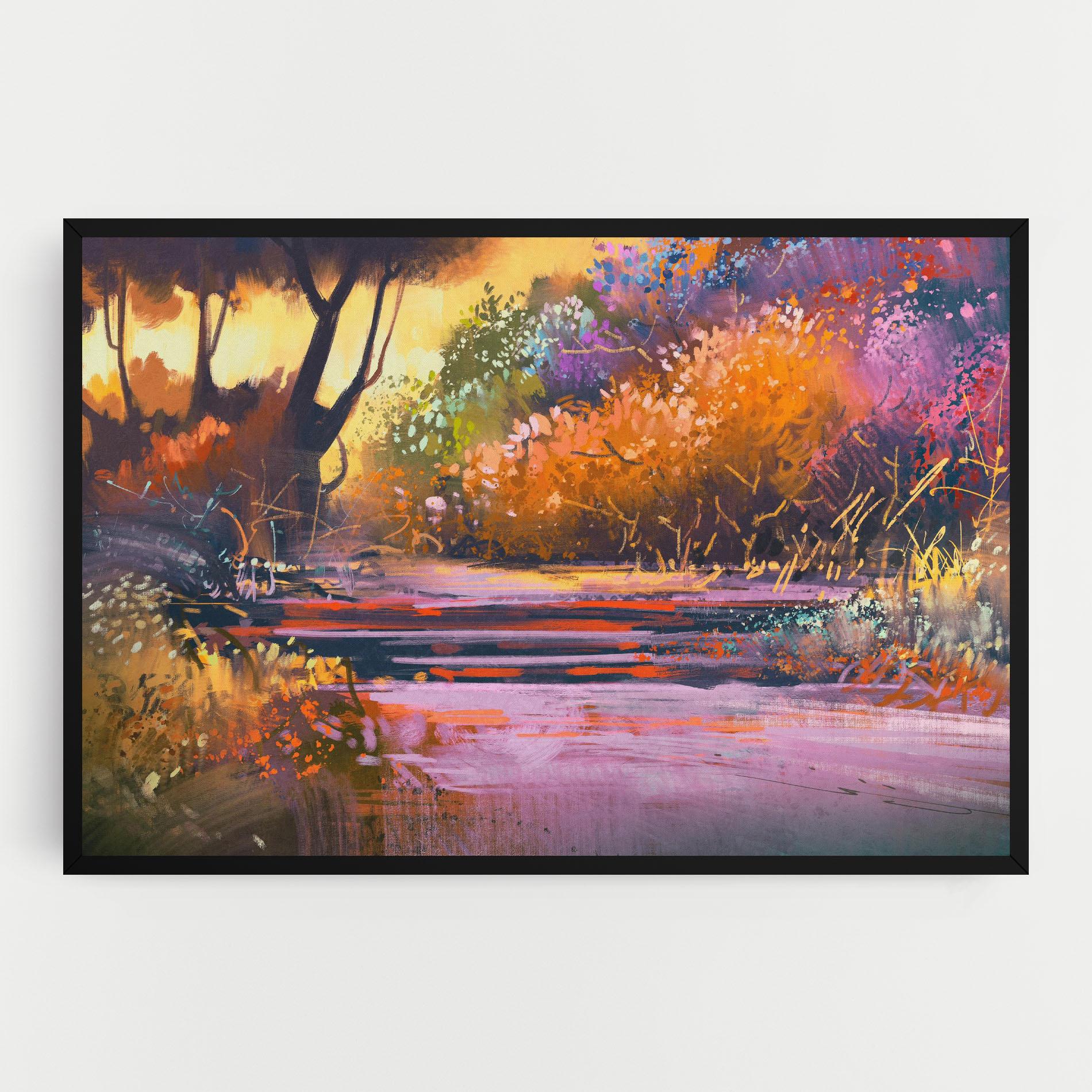 Картина на платно Landscape Colorful Trees mockup 0