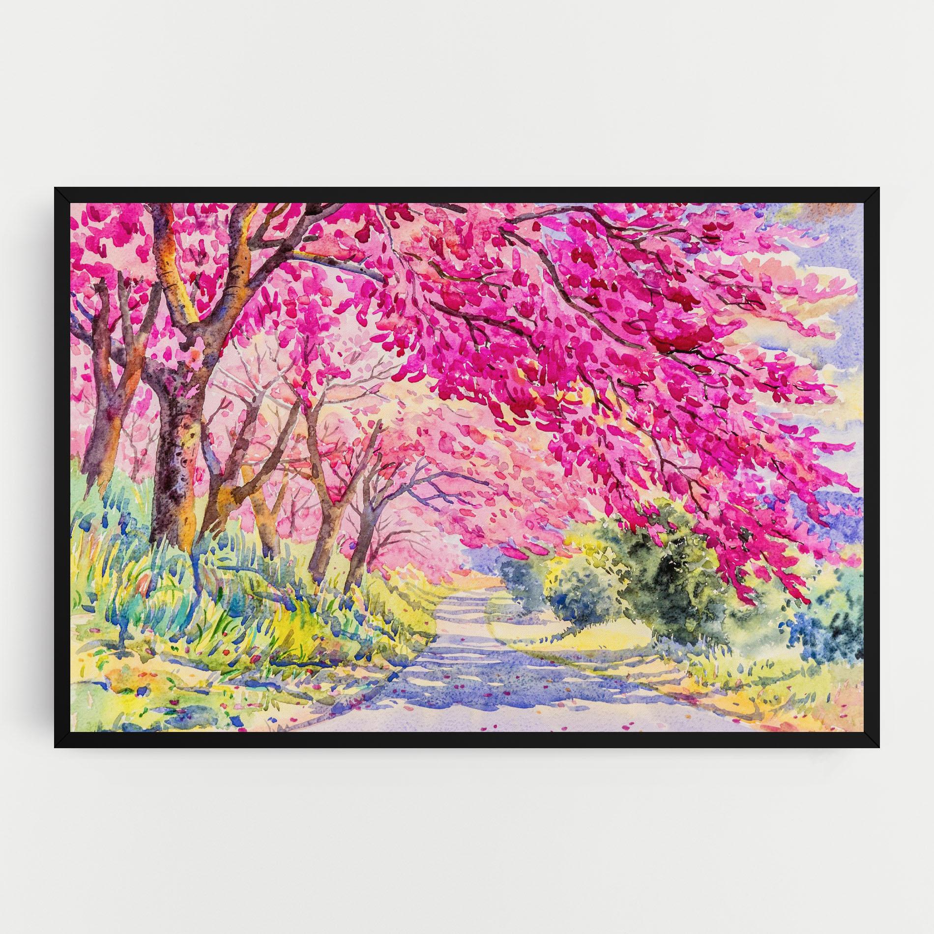 Картина на платно Pink Trees Art mockup 0