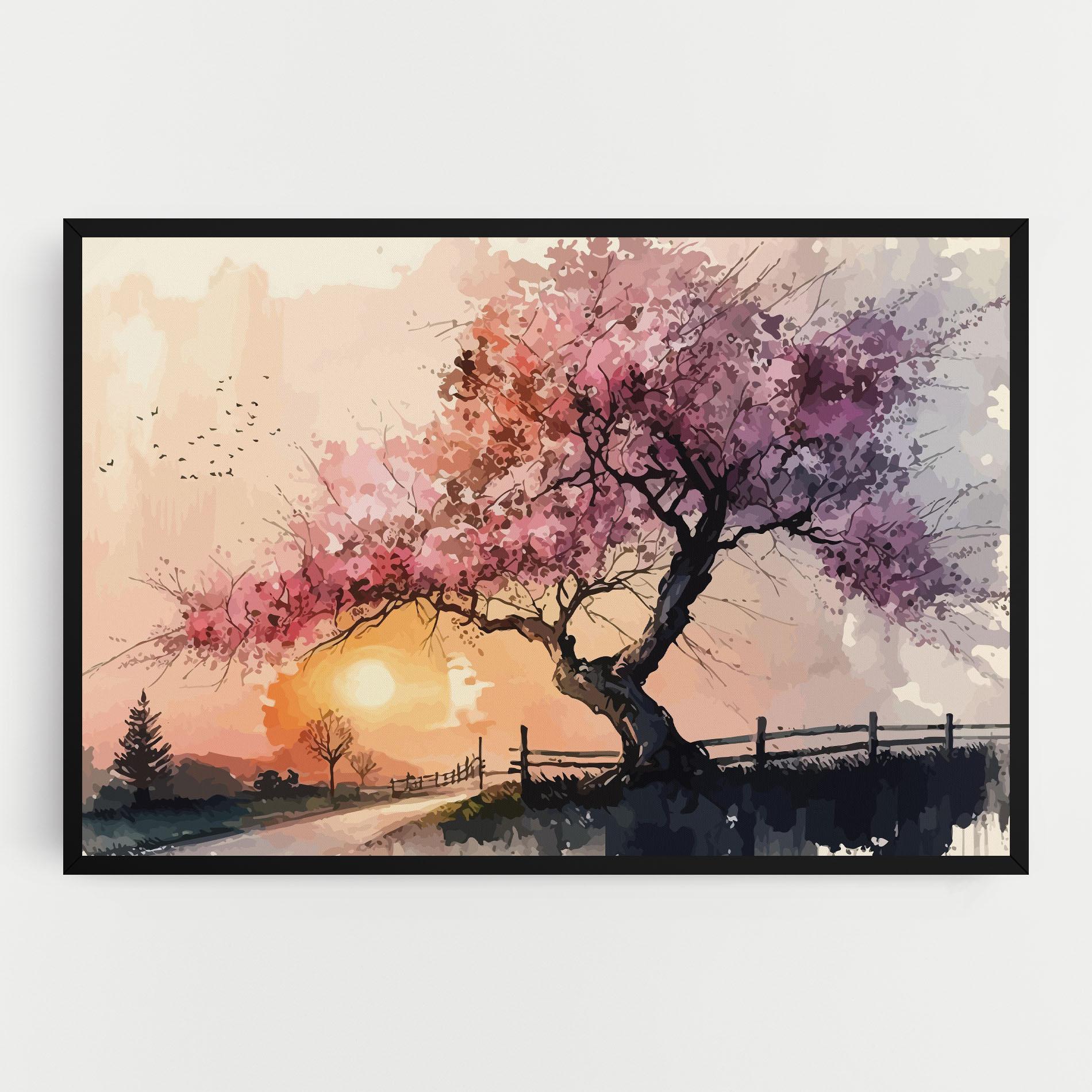 Картина на платно Sunset Spring mockup 0