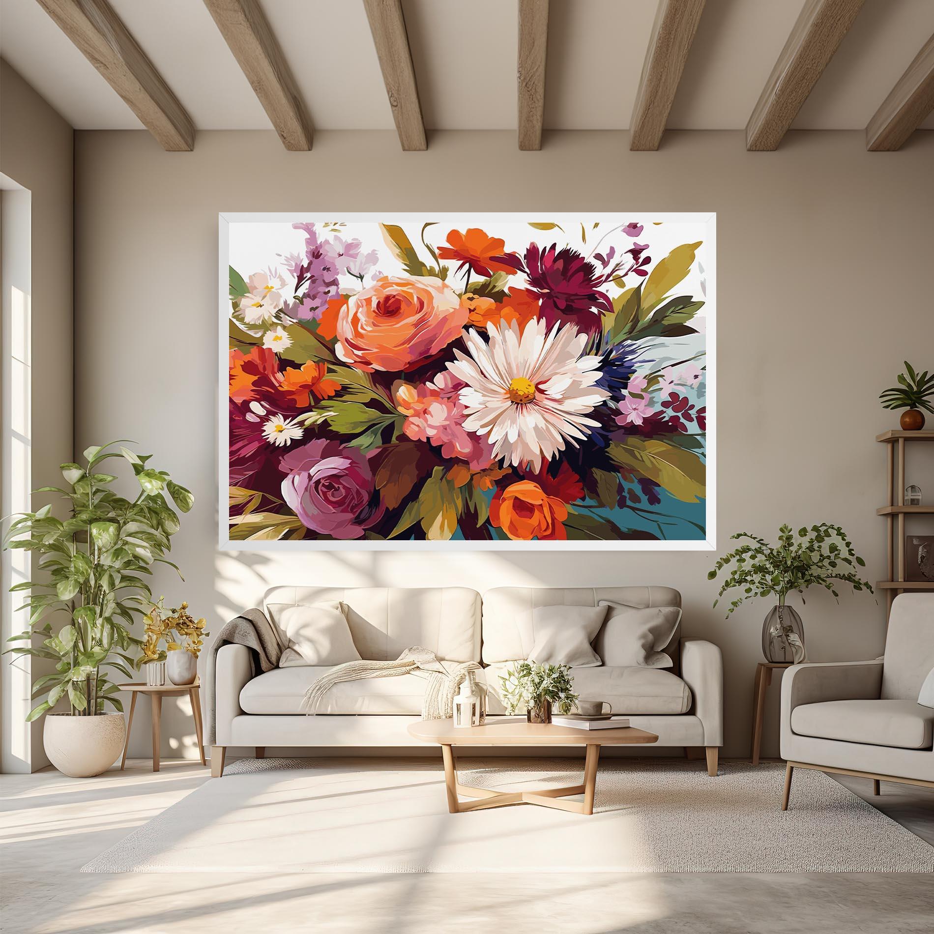 Картина на платно Cream Orange Spring mockup 6