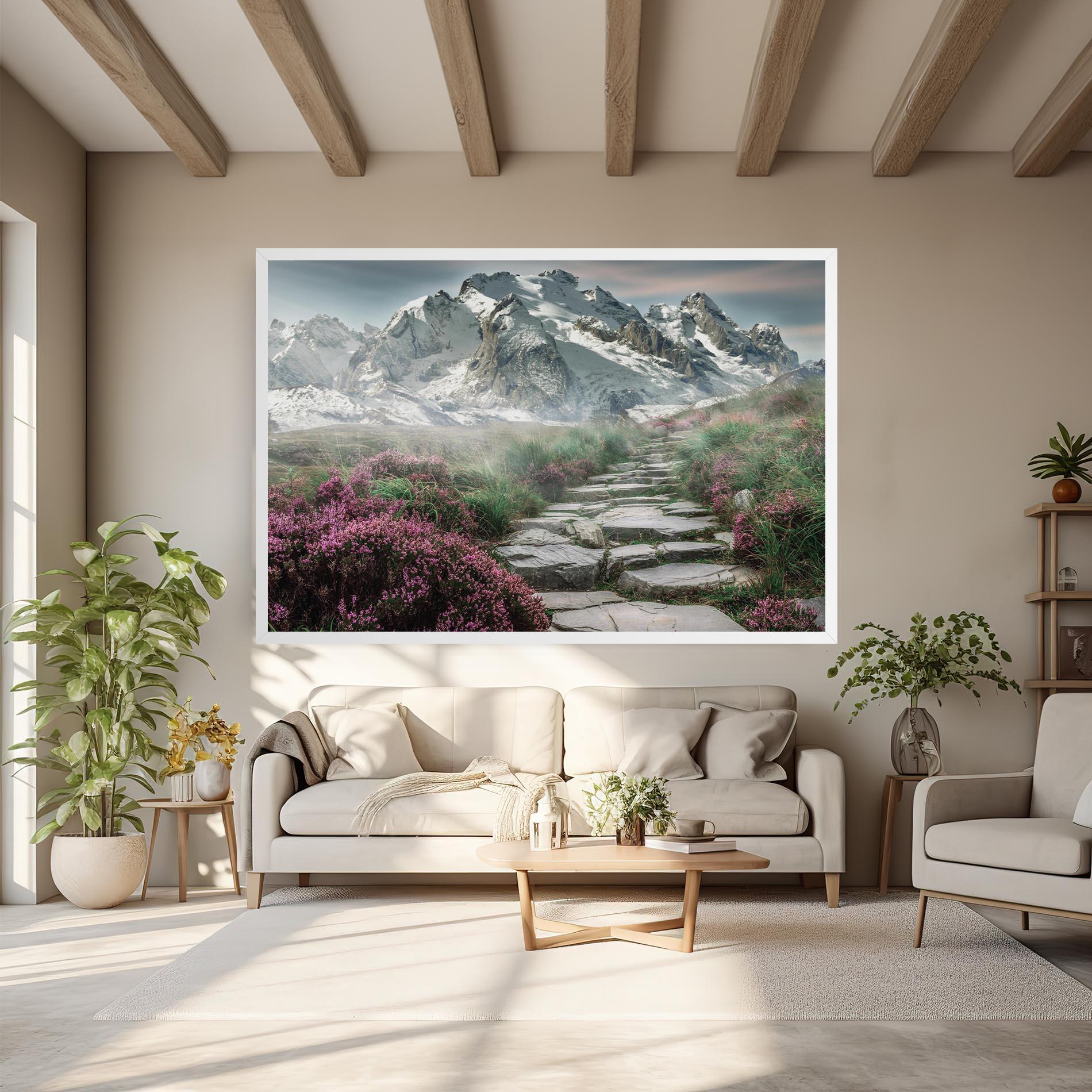 Картина на платно Mountain Spring View mockup 6