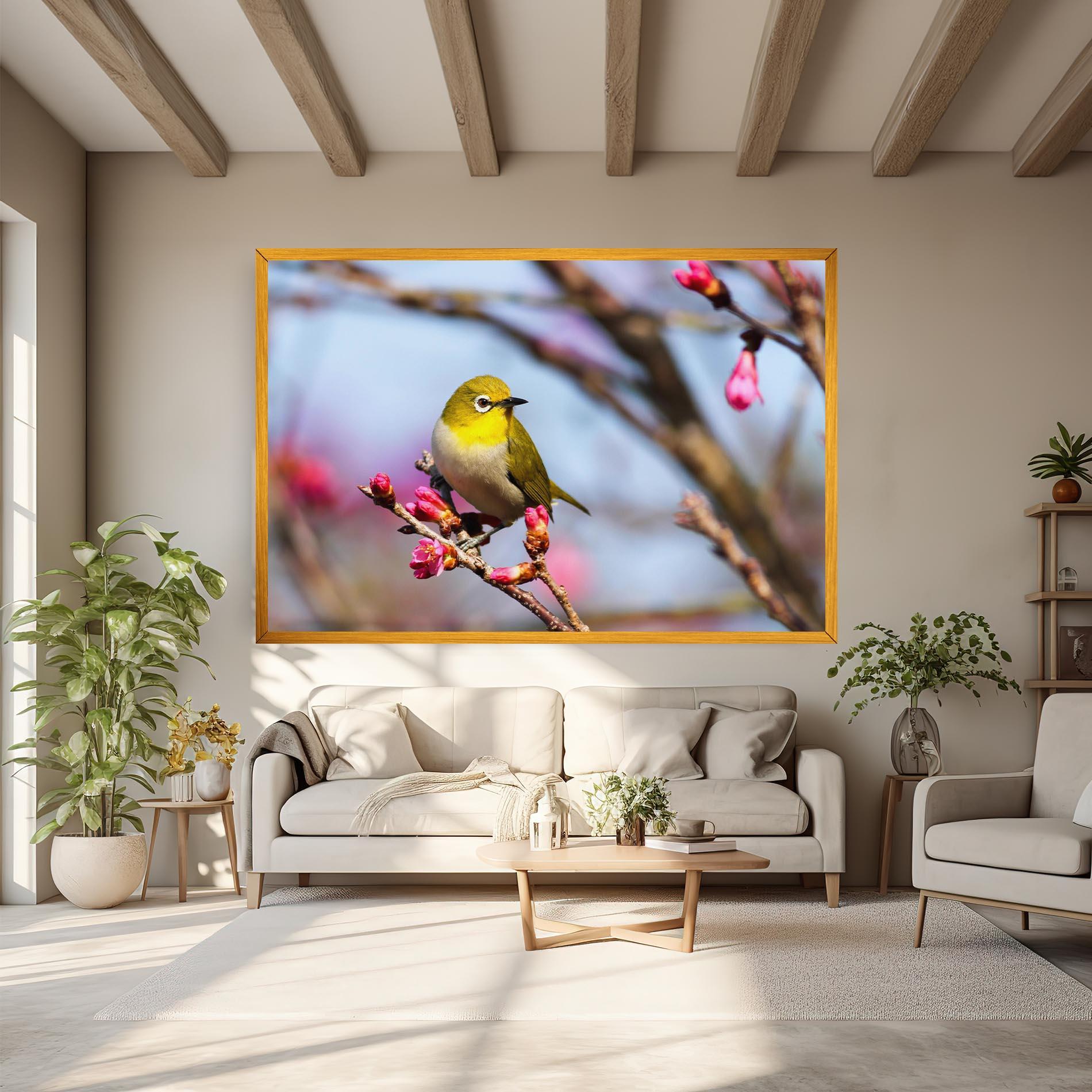 Картина на платно Cute Pink Flower Buds mockup 6