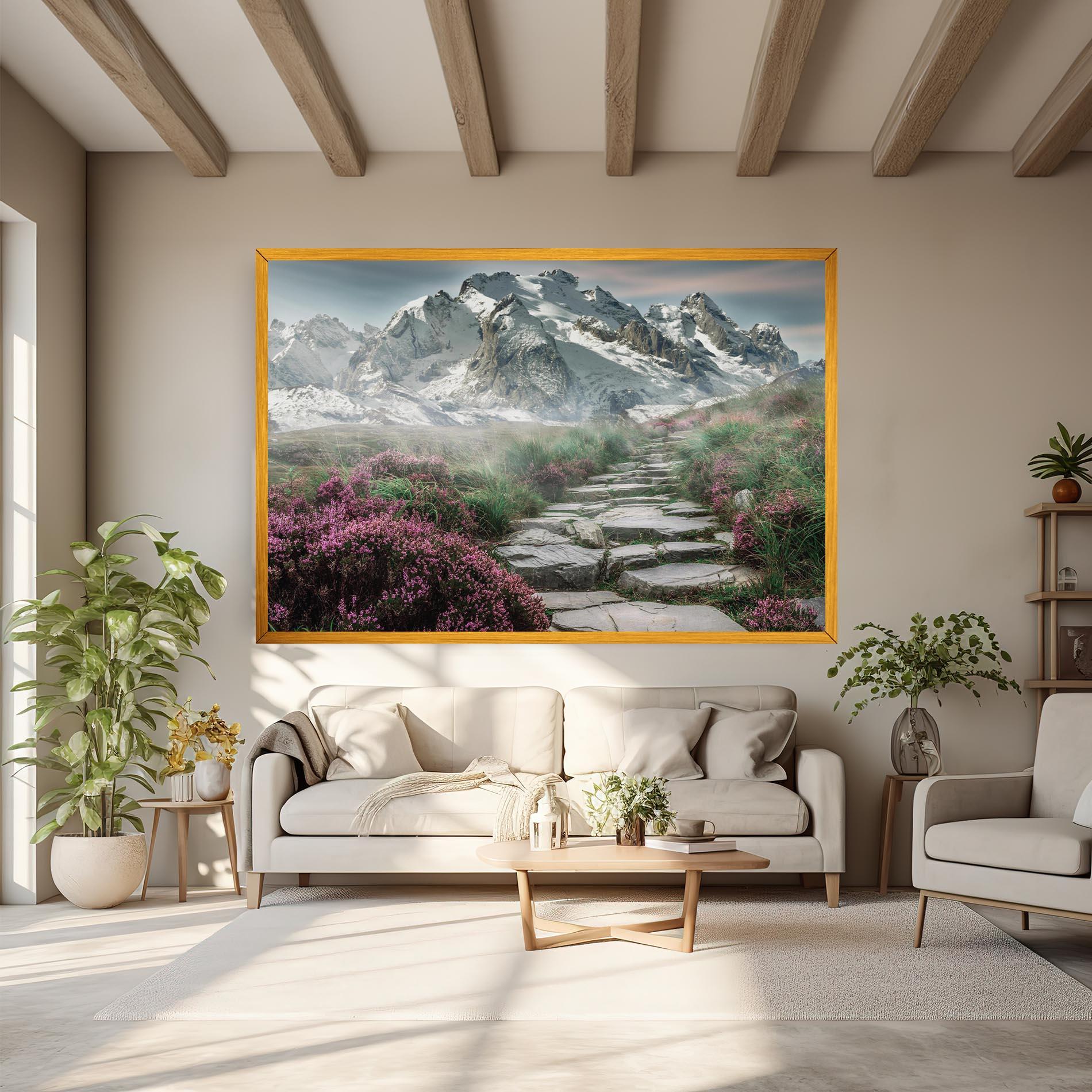 Картина на платно Mountain Spring View mockup 6