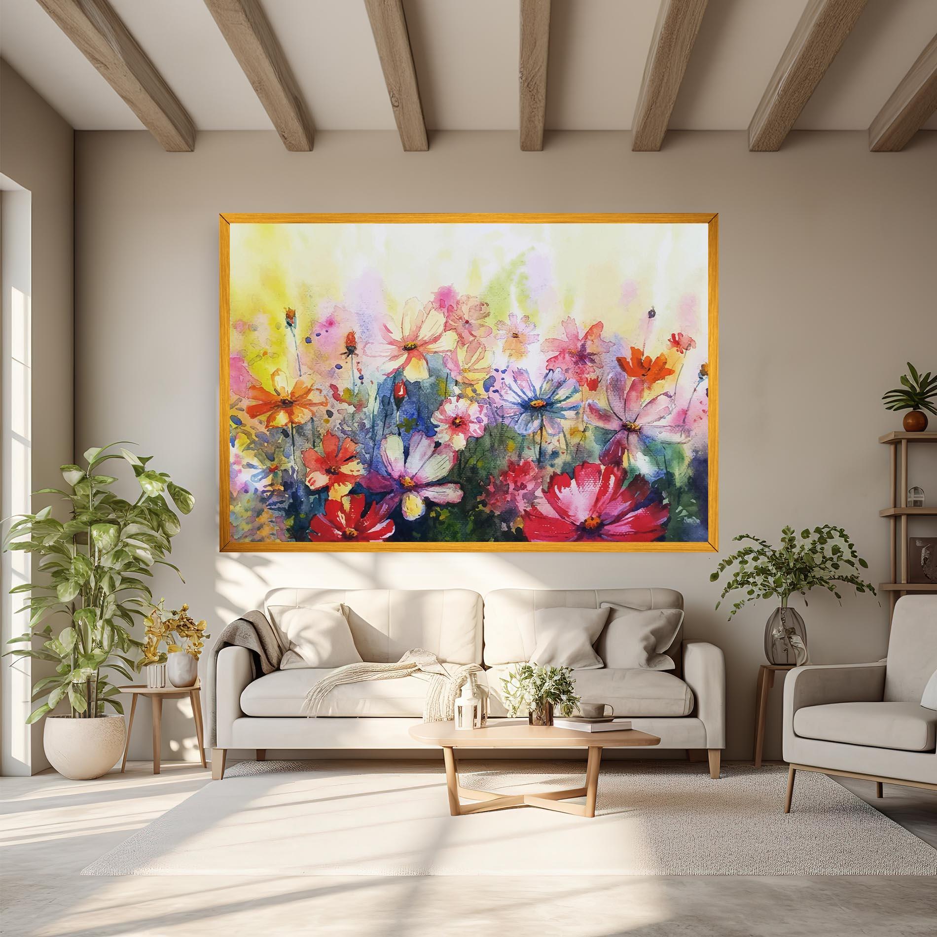 Картина на платно Water Art Flowers mockup 6