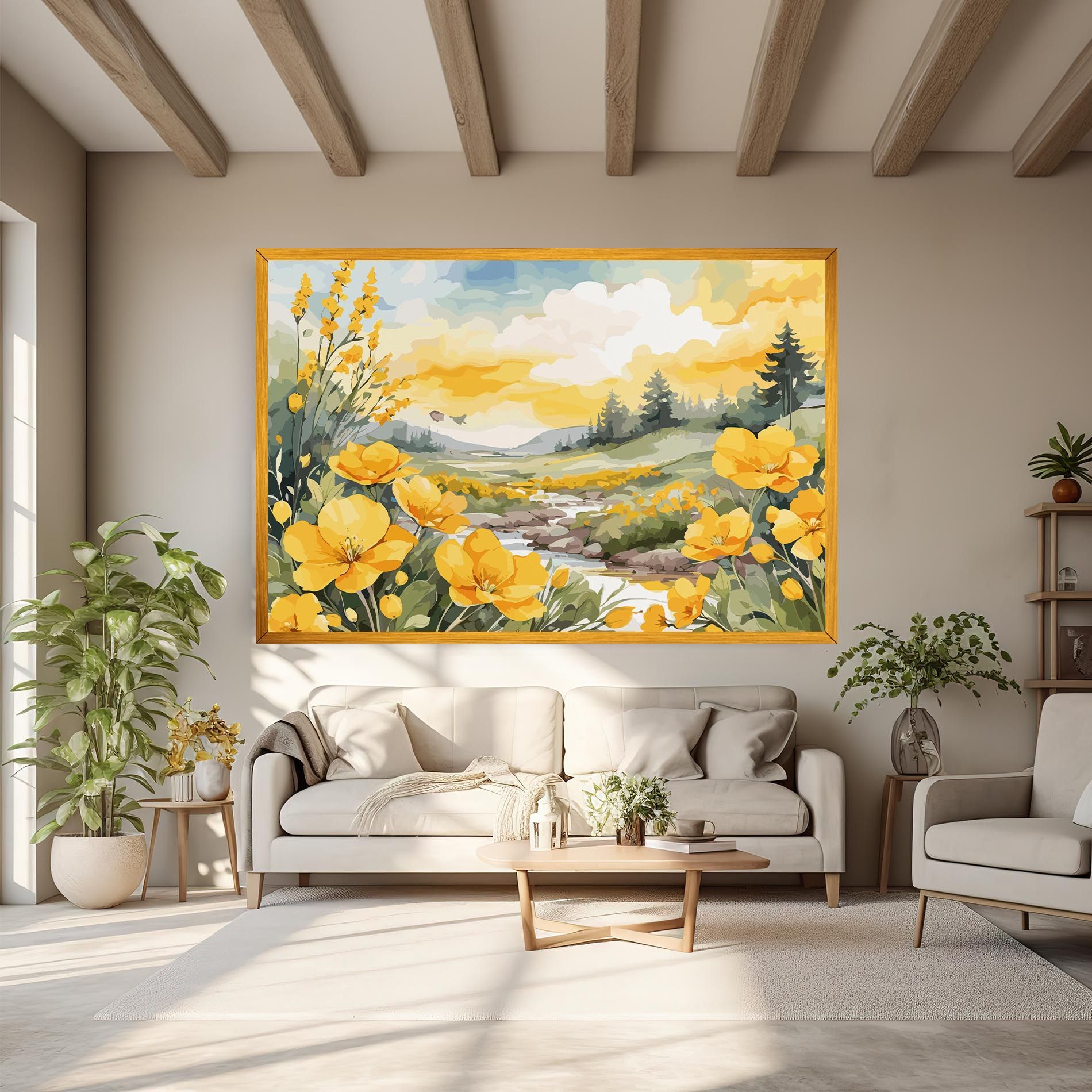 Yellow Spring Flower mockup 6